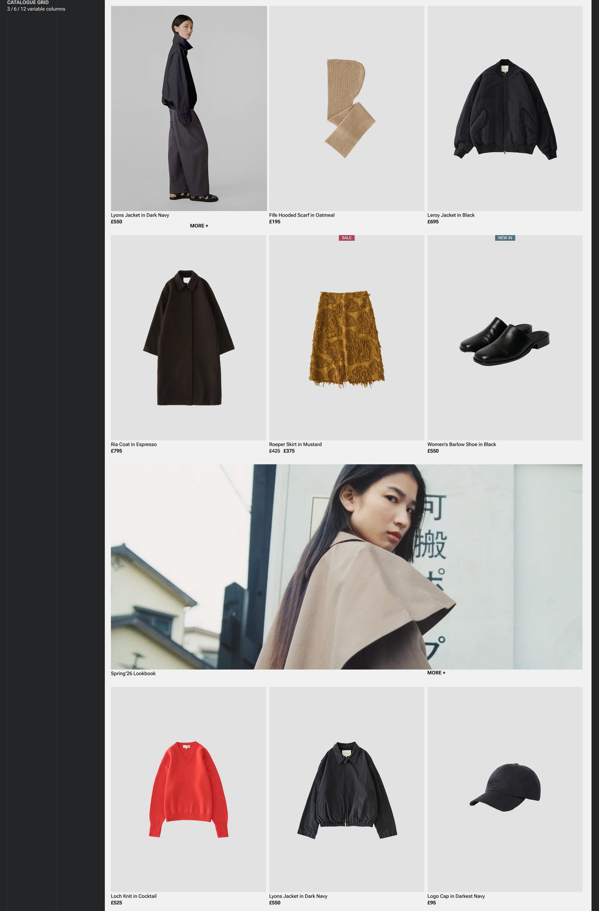 Studio Nicholson — концепт редизайна инернет-магазина — Изображение №3 — Интерфейсы, Анимация на Dprofile