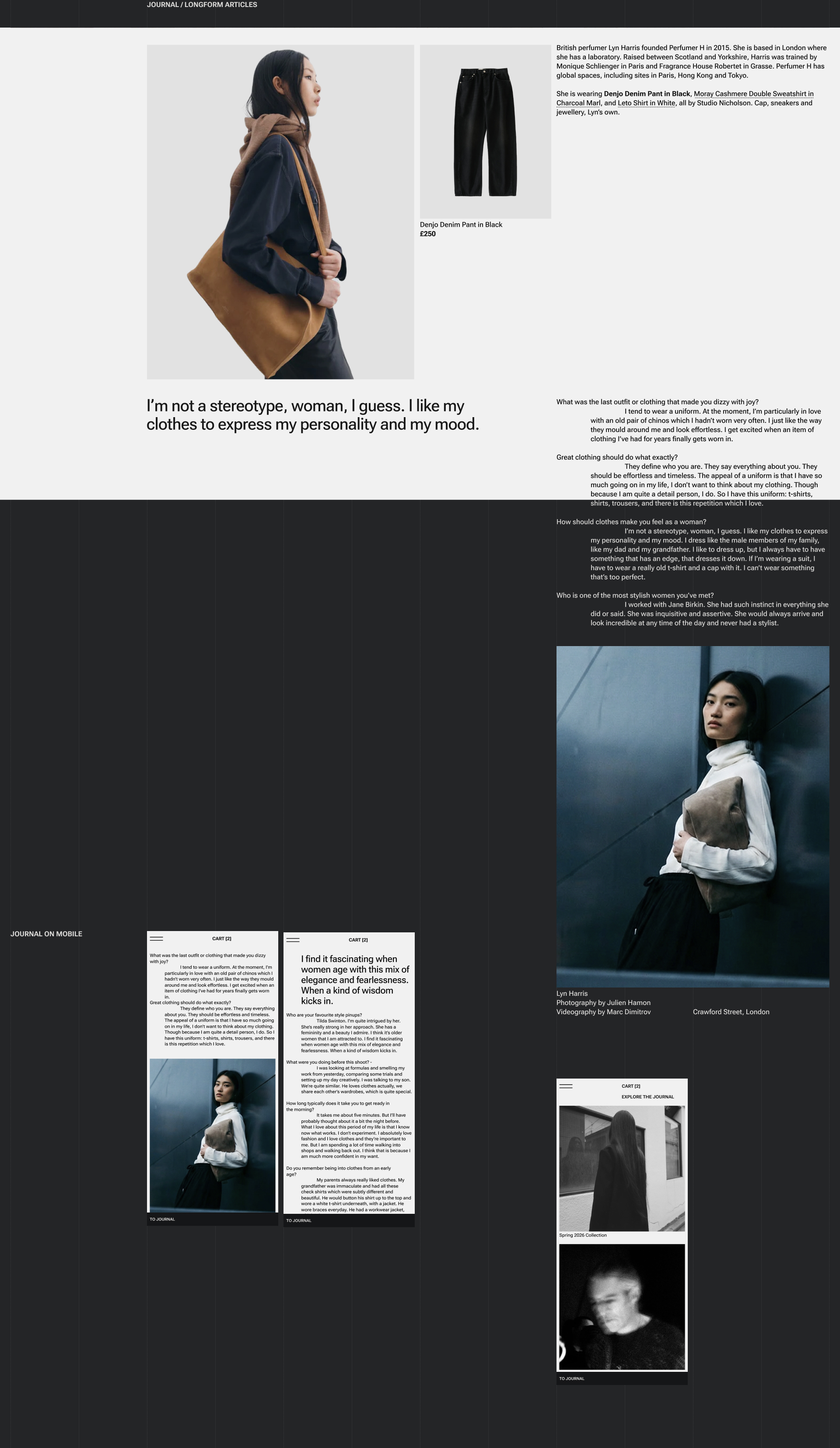 Studio Nicholson — концепт редизайна инернет-магазина — Изображение №6 — Интерфейсы, Анимация на Dprofile