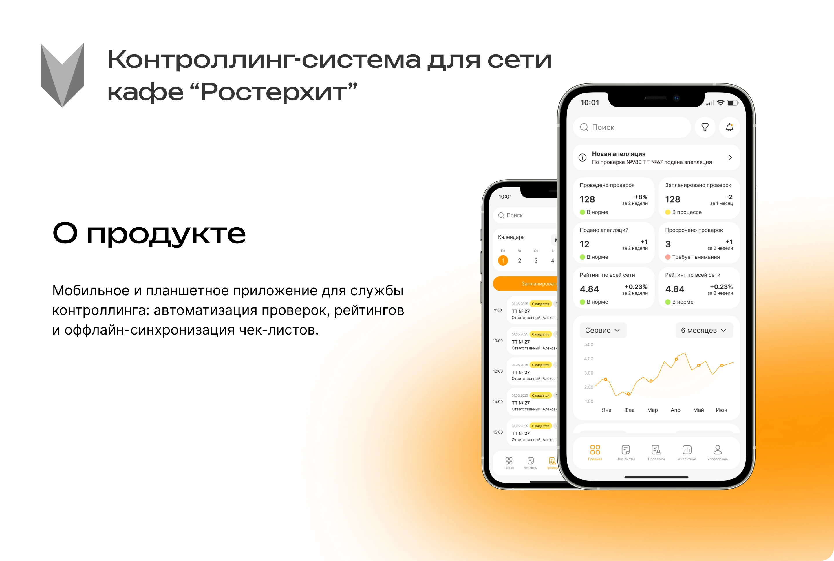 Контроллинг-система для сети “Ростерхит” — Изображение №1 — Интерфейсы на Dprofile