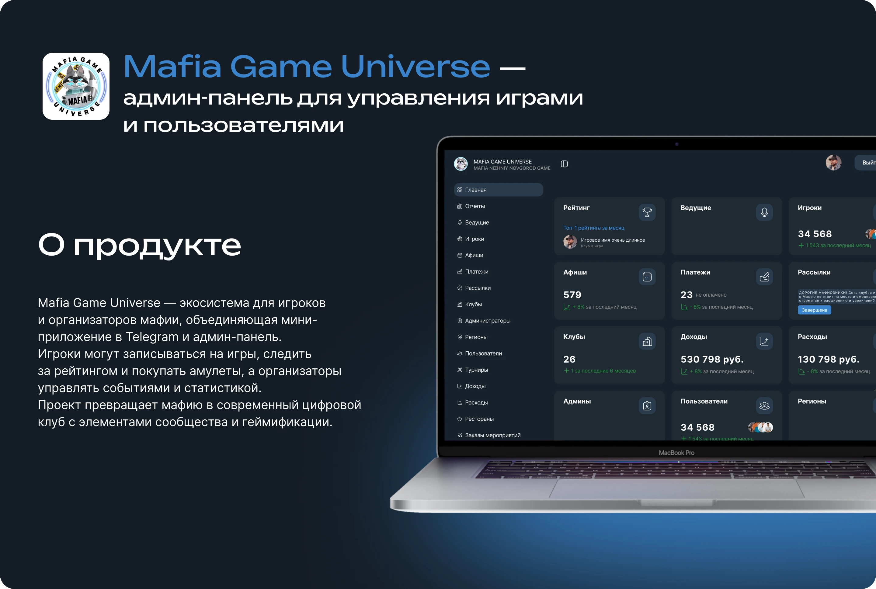 MGU - Админ панель десктоп и мобильная версия — Изображение №1 — Интерфейсы на Dprofile