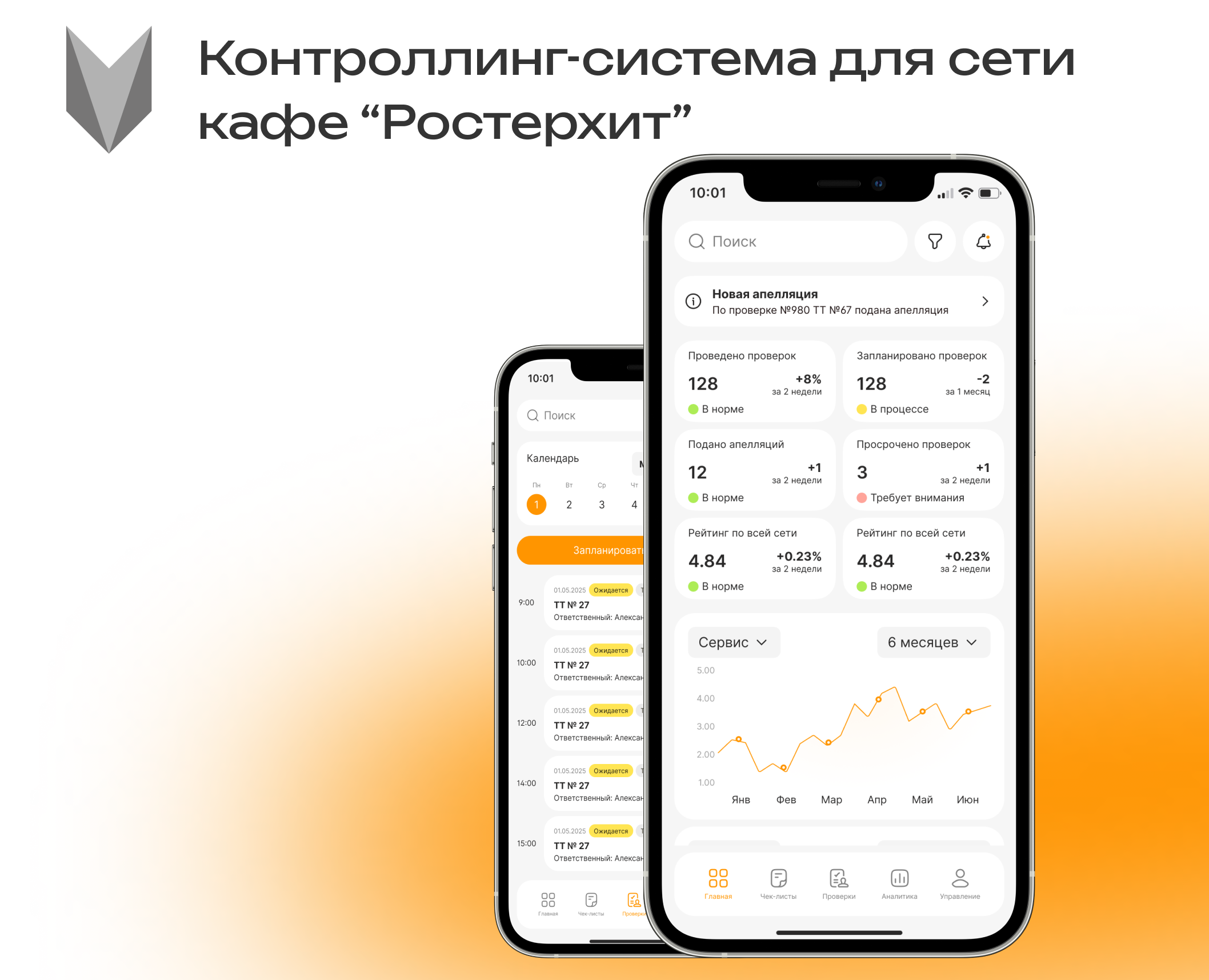 Контроллинг-система для сети “Ростерхит” на Dprofile