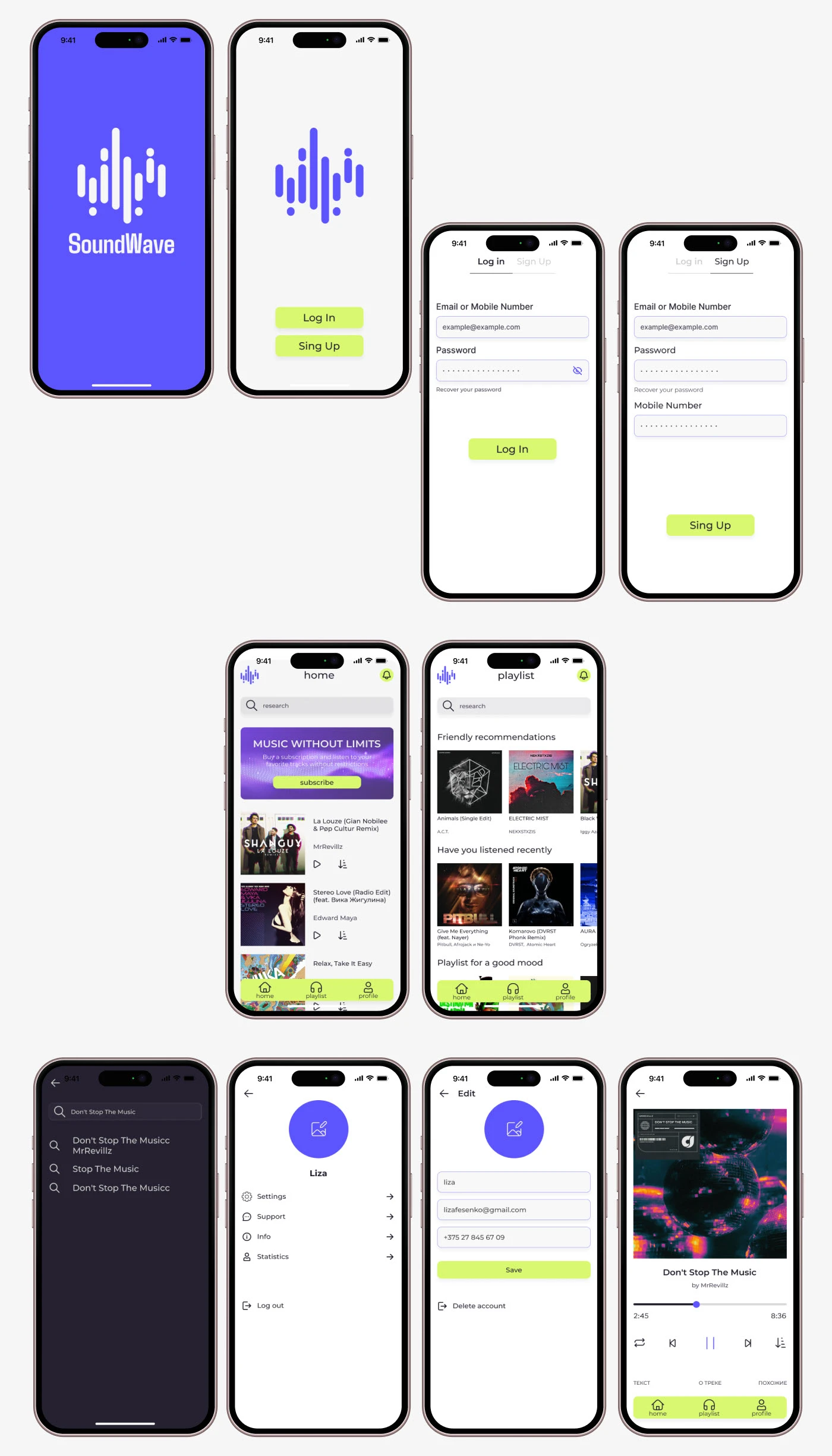 Дизайн мобильного приложения для прослушивания музыки|UI/UX — Изображение №11 — Интерфейсы на Dprofile