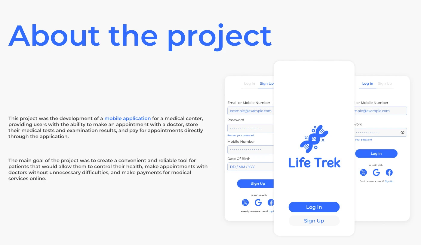 Мобильное приложение для зарубежной клиники | UI/UX design — Изображение №2 — Интерфейсы на Dprofile