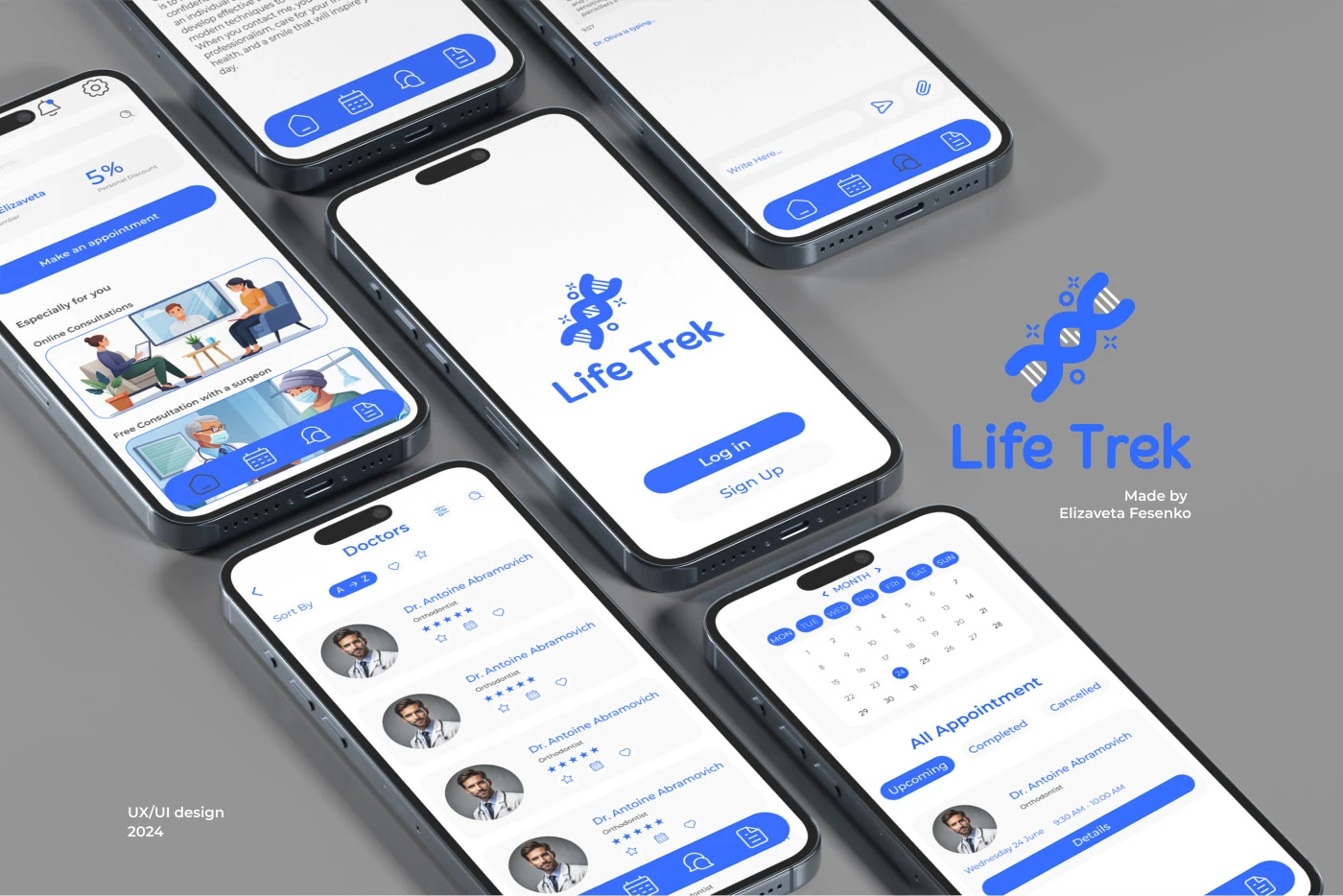 Мобильное приложение для зарубежной клиники | UI/UX design — Изображение №1 — Интерфейсы на Dprofile
