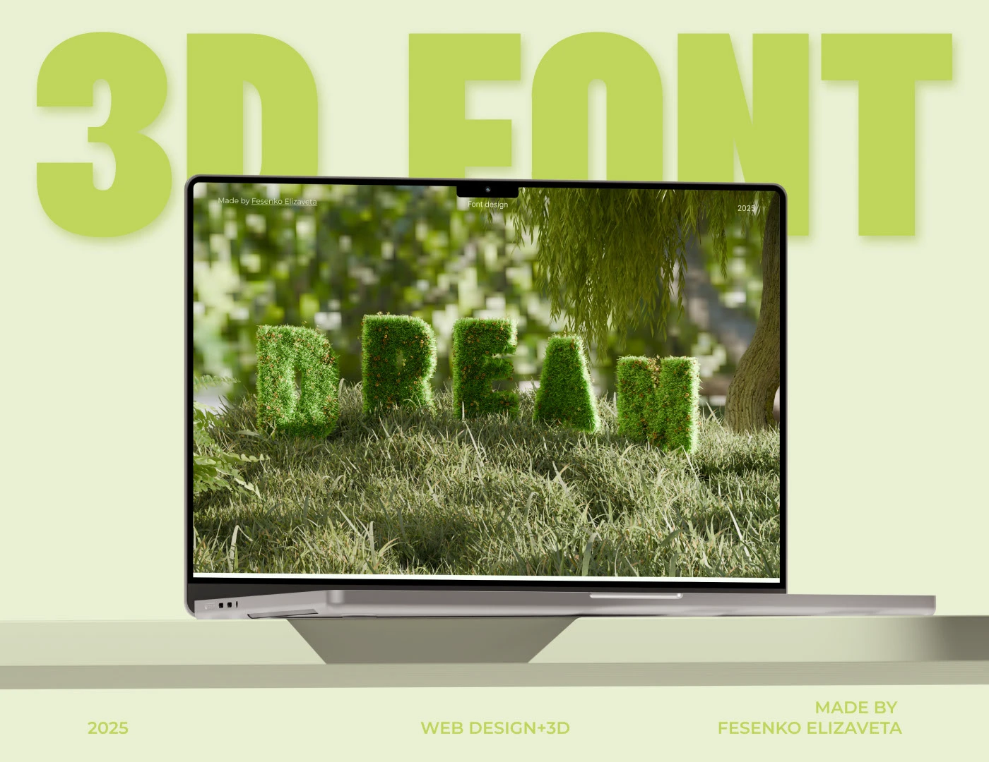 Презентационный сайт для 3d шрифта | Web design — Изображение №1 — Интерфейсы, 3D на Dprofile