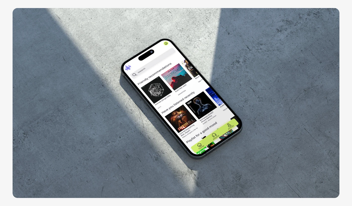 Дизайн мобильного приложения для прослушивания музыки|UI/UX — Изображение №5 — Интерфейсы на Dprofile