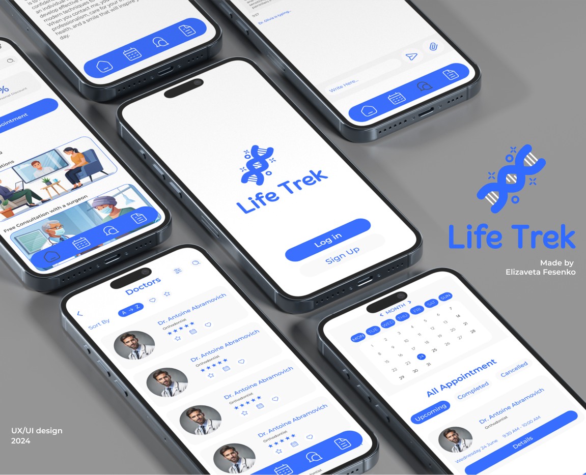 Мобильное приложение для зарубежной клиники | UI/UX design — Интерфейсы на Dprofile