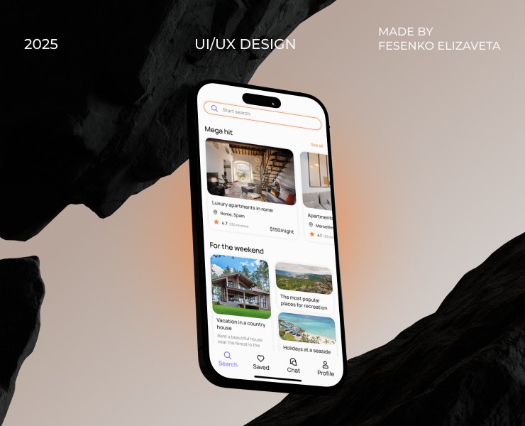 Приложение для бронирования жилья | UI/UX design — Интерфейсы на Dprofile