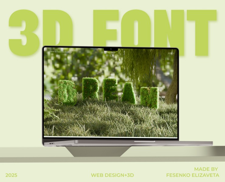Презентационный сайт для 3d шрифта | Web design — Интерфейсы, 3D на Dprofile