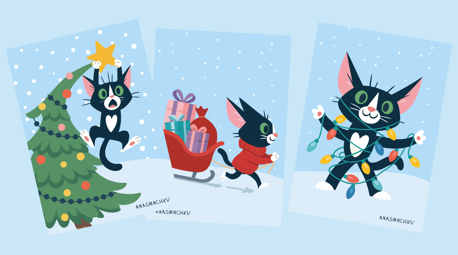 Серия Новогодних открыток — Изображение №4 — Иллюстрация на Dprofile