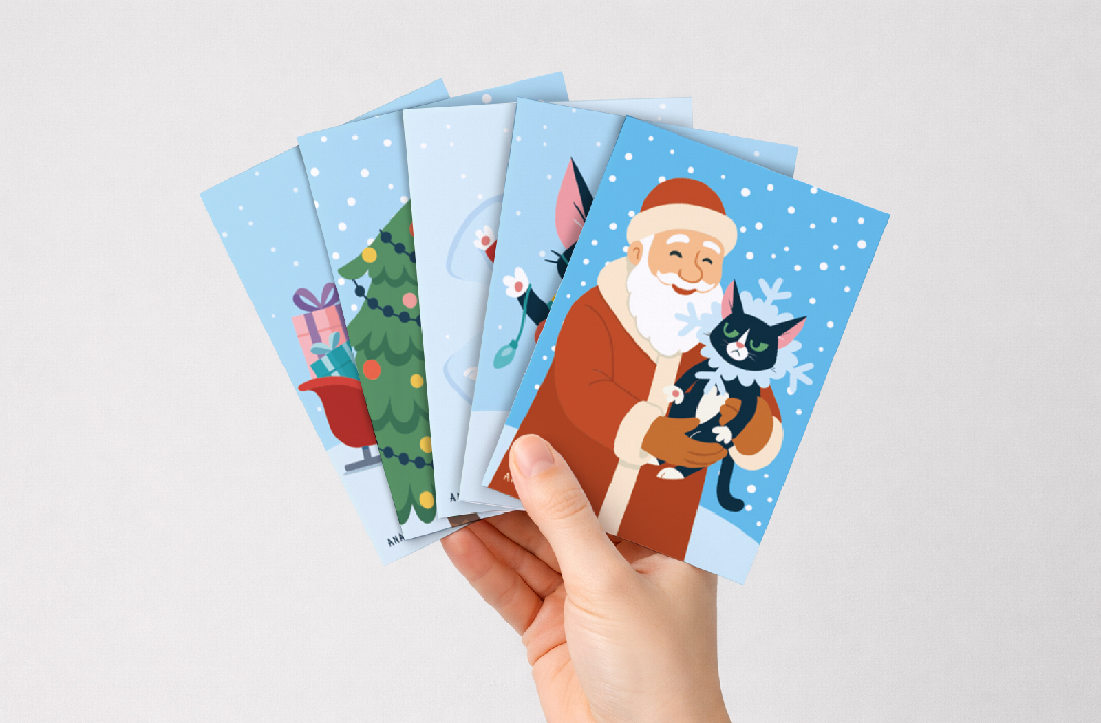 Серия Новогодних открыток — Изображение №1 — Иллюстрация на Dprofile
