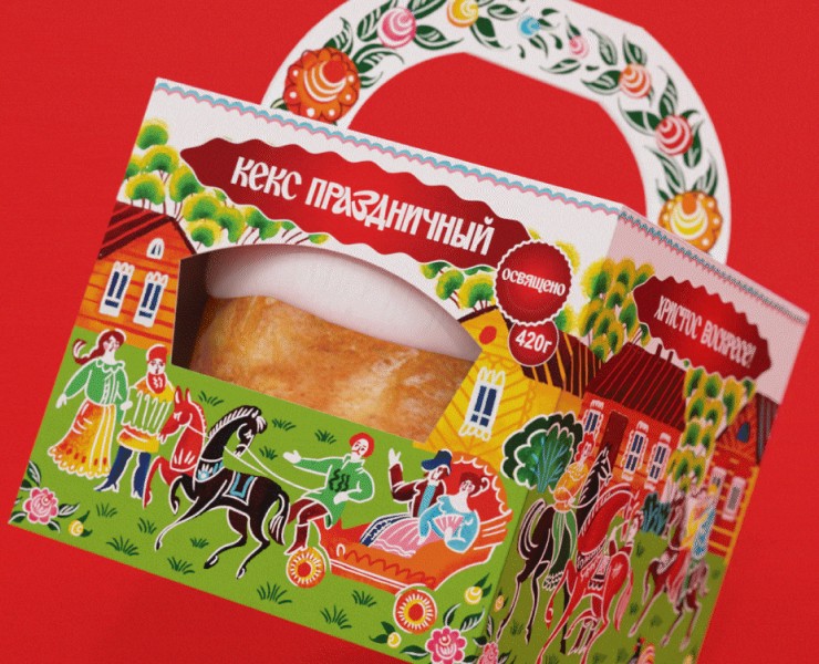 Кекс Праздничный. Новая упаковка для сети SPAR — Брендинг, Иллюстрация на Dprofile