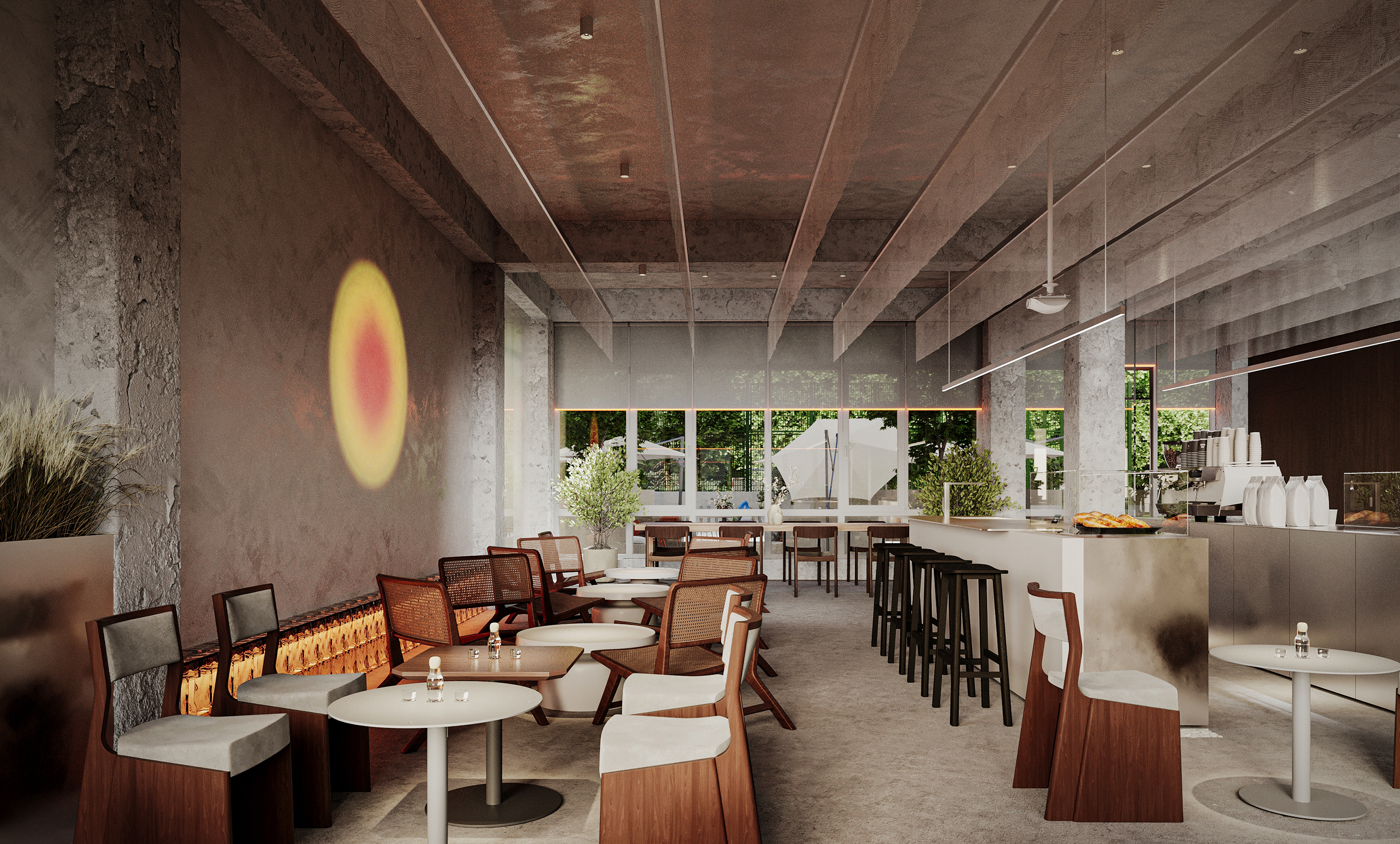 Номинант Restaurant & Bar Design Awards - кафе HIROO — Изображение №2 — 3D на Dprofile