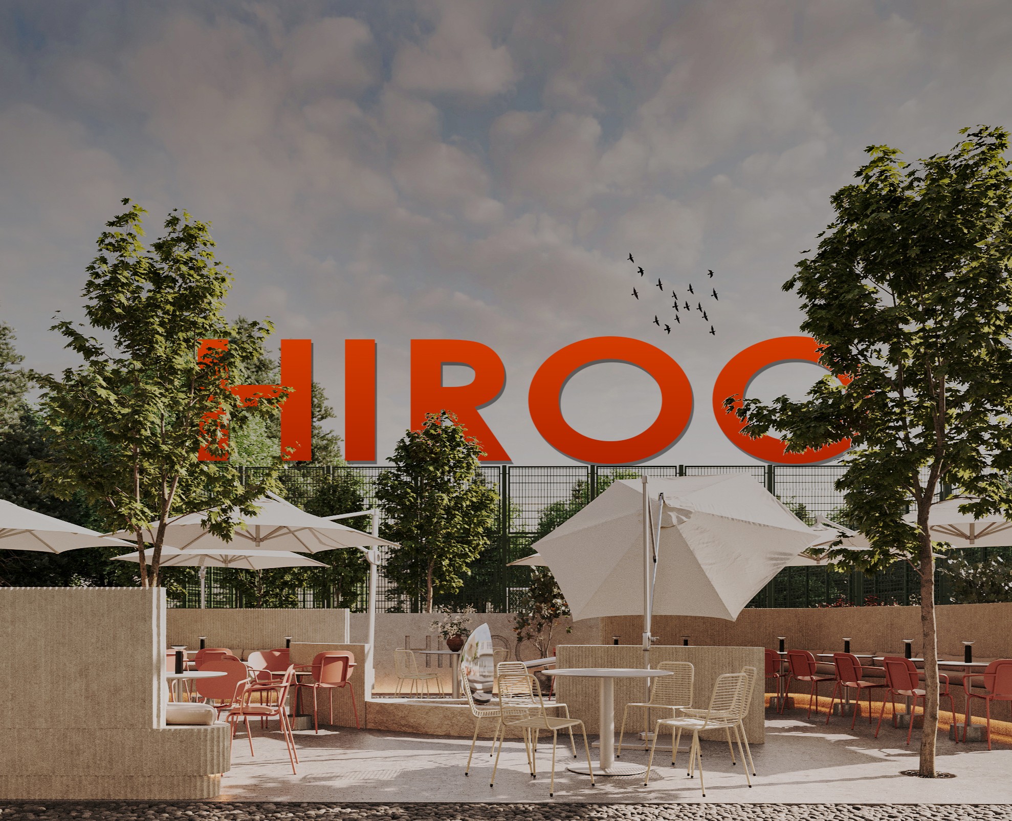 Терраса кофейни HIROO — 3D на Dprofile