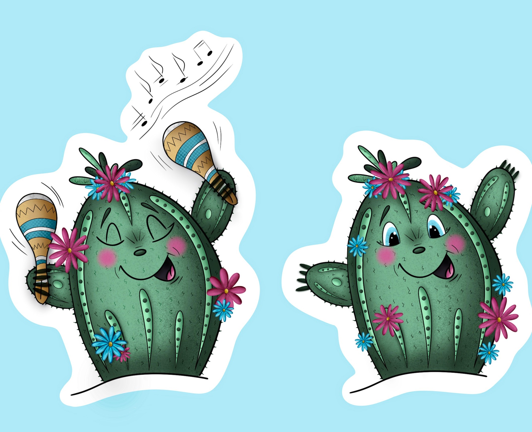 3 Иллюстрации "Кактус Ко" — Иллюстрация на Dprofile