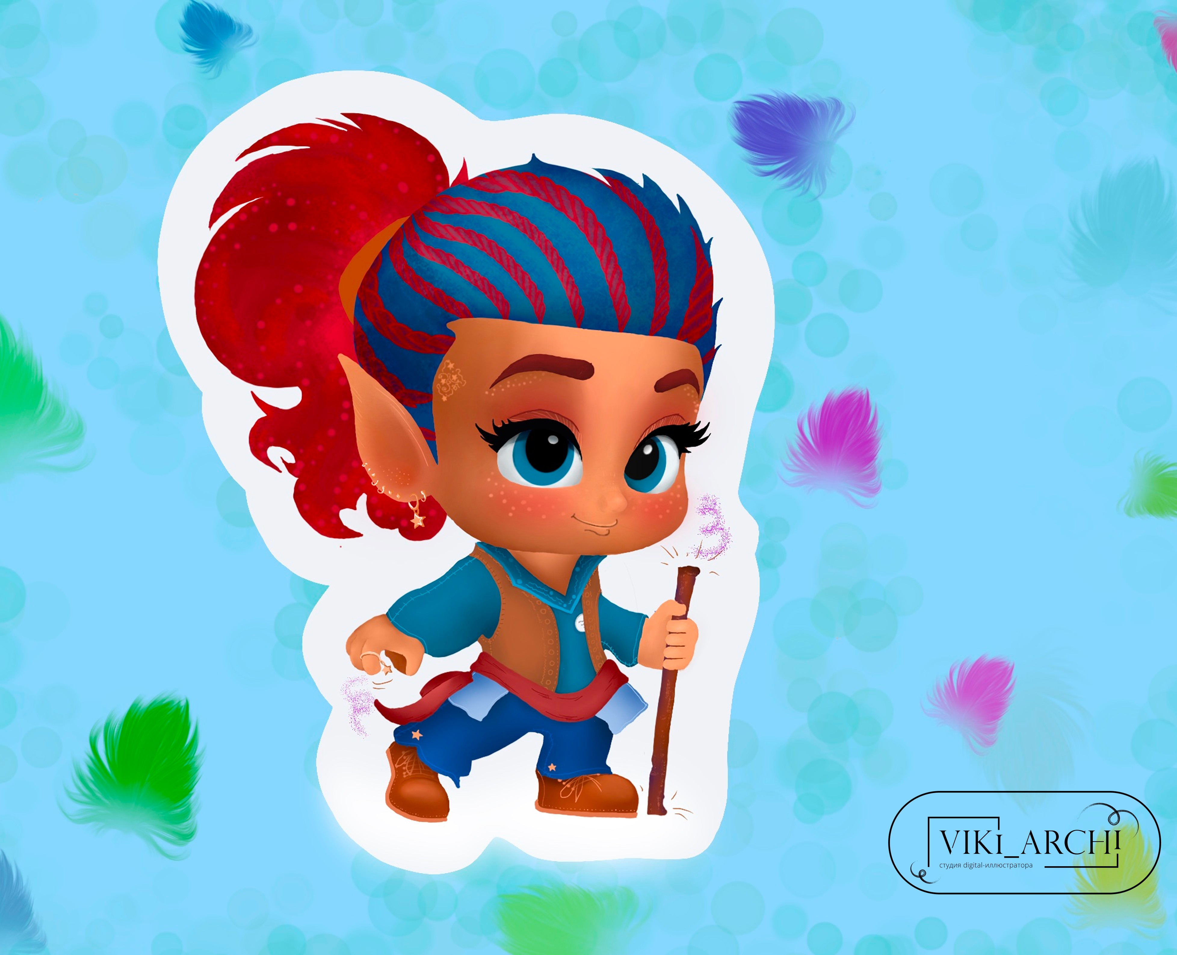 Иллюстрация "Волшебство эльфа Мили" — Иллюстрация на Dprofile