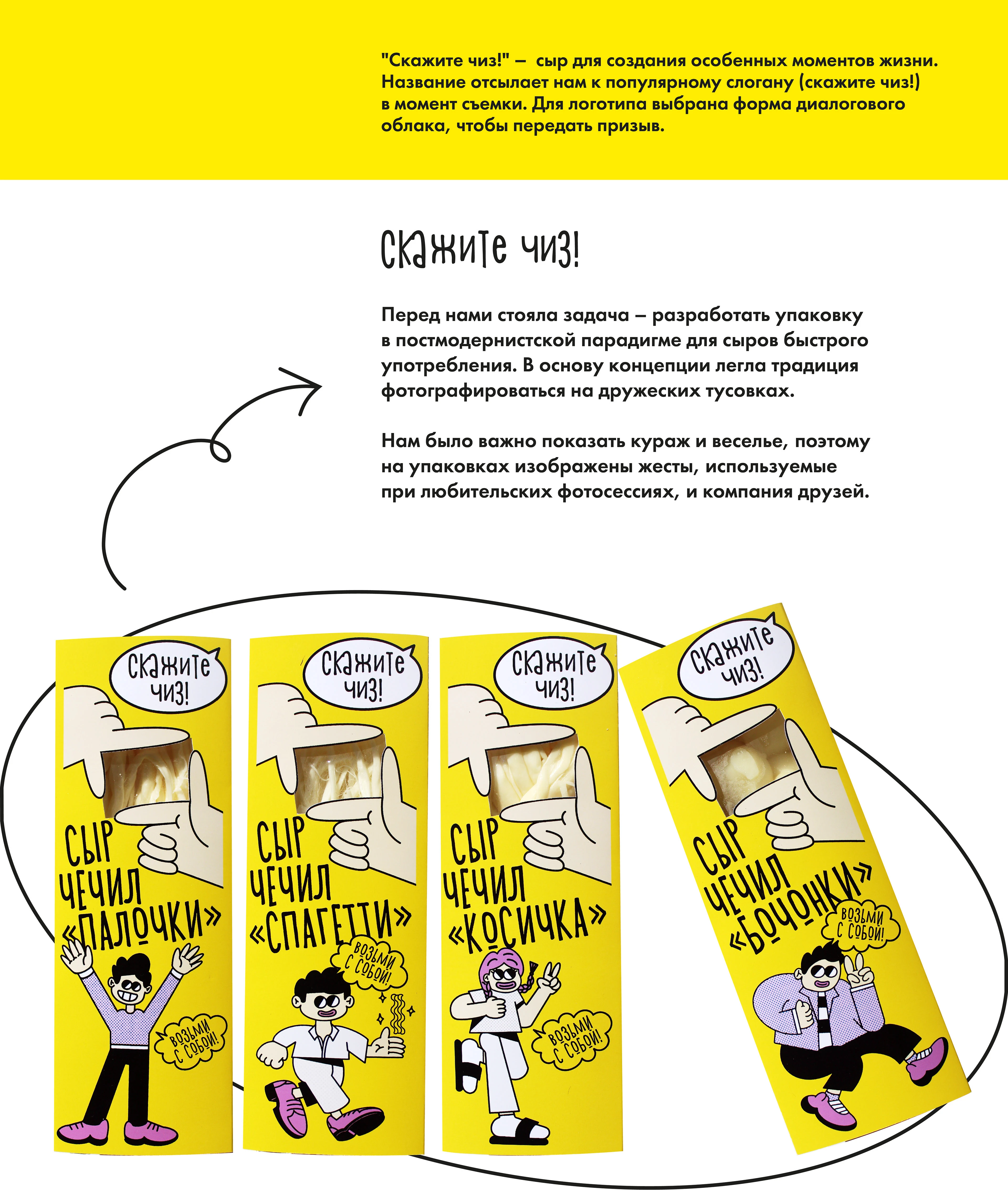 Упаковка для сыра "Скажите ЧИЗ" — Изображение №2 — Брендинг, Иллюстрация на Dprofile