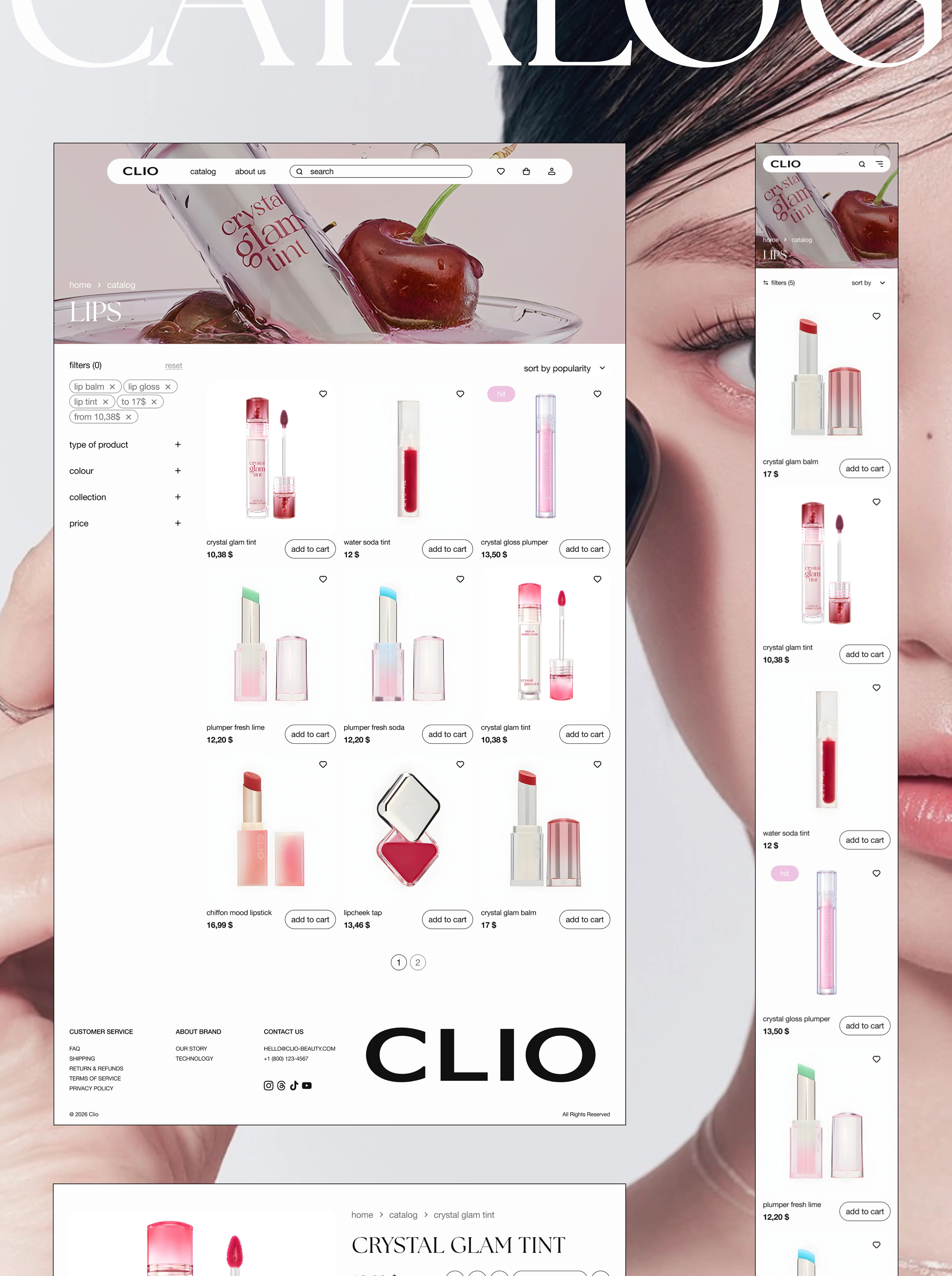 CLIO REDESIGN / e-commerce — Изображение №6 — Интерфейсы, Маркетинг на Dprofile