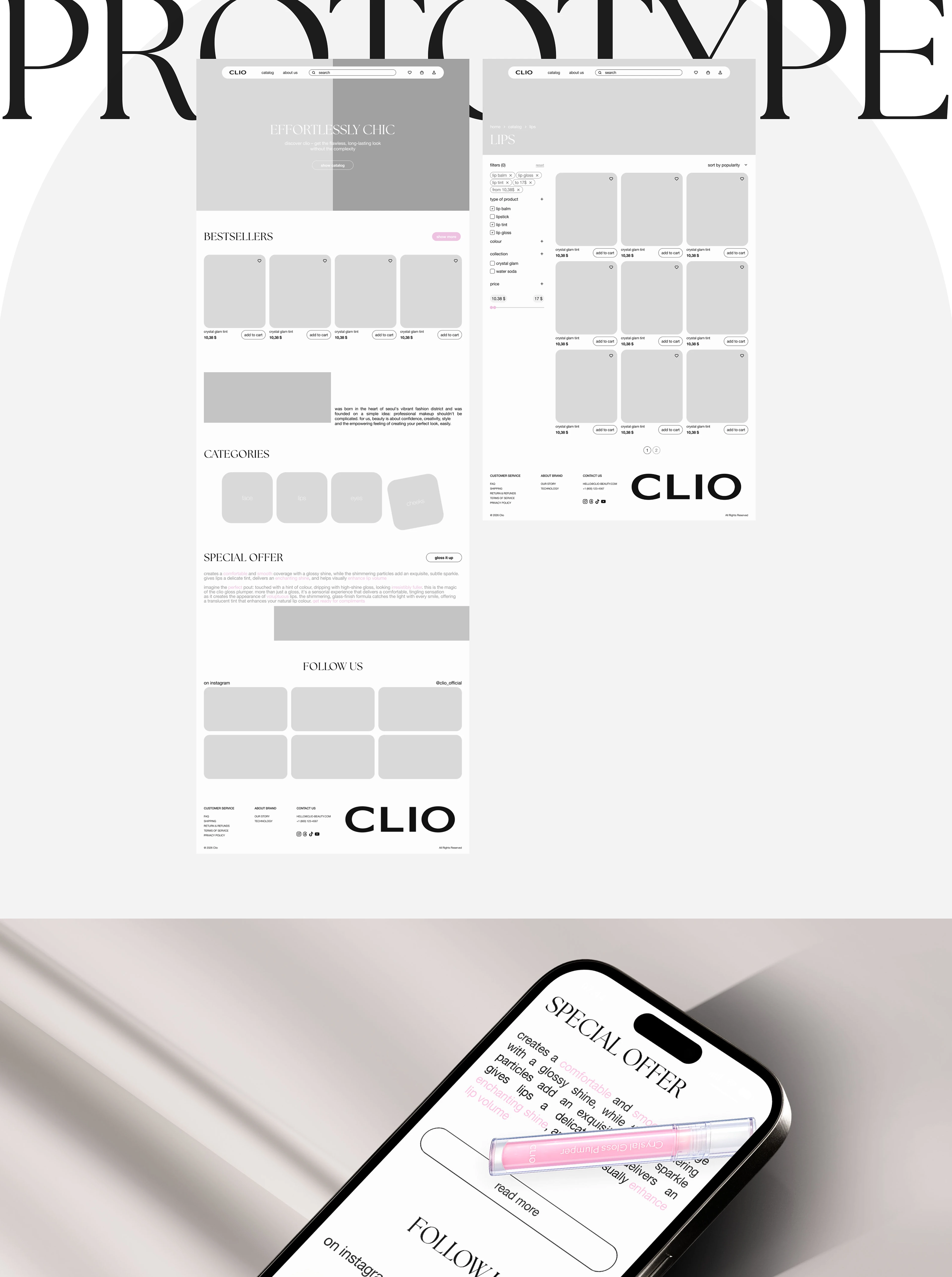 CLIO REDESIGN / e-commerce — Изображение №3 — Интерфейсы, Маркетинг на Dprofile