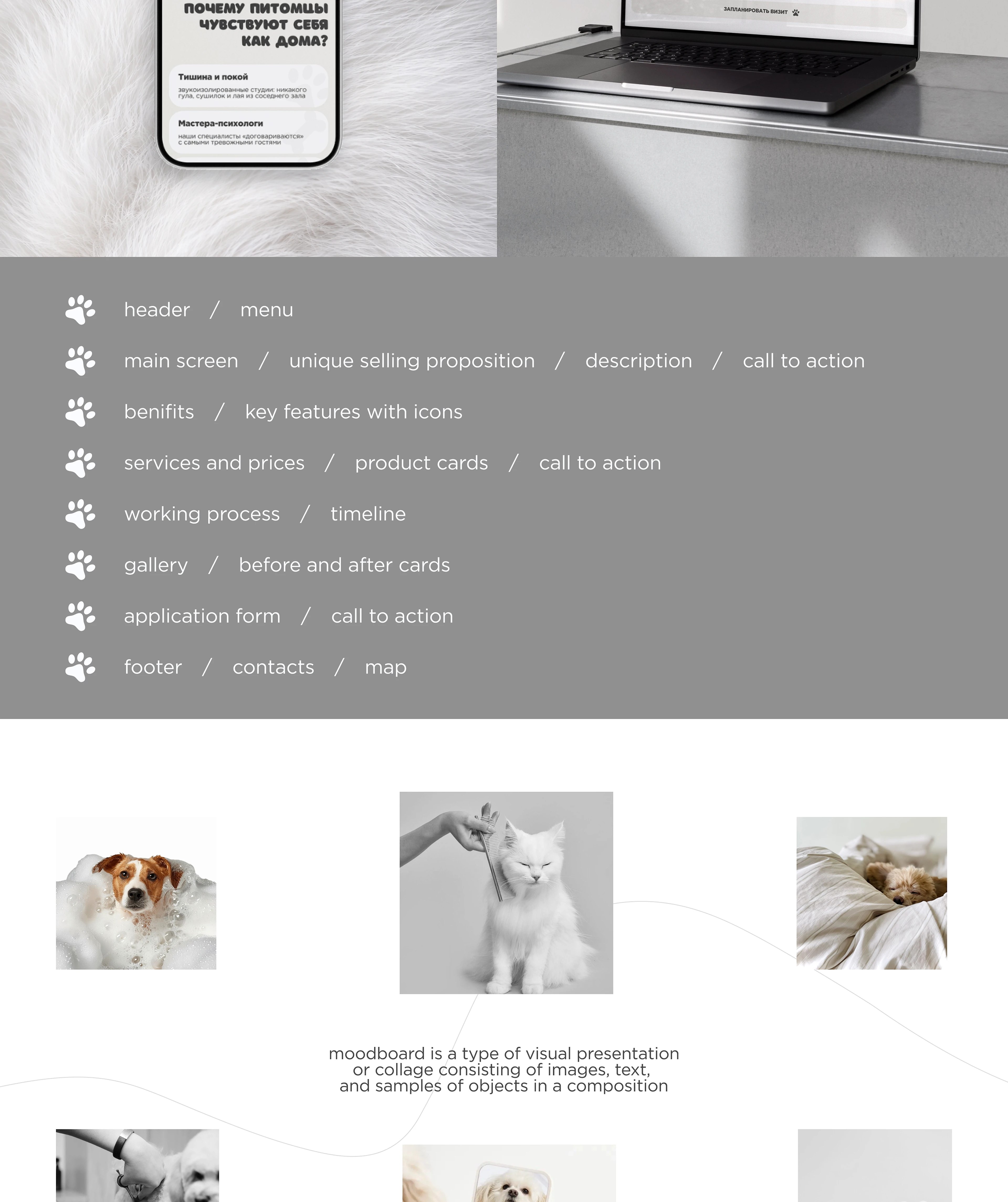 GENTLE PAWS / landing page — Изображение №2 — Интерфейсы, Брендинг на Dprofile