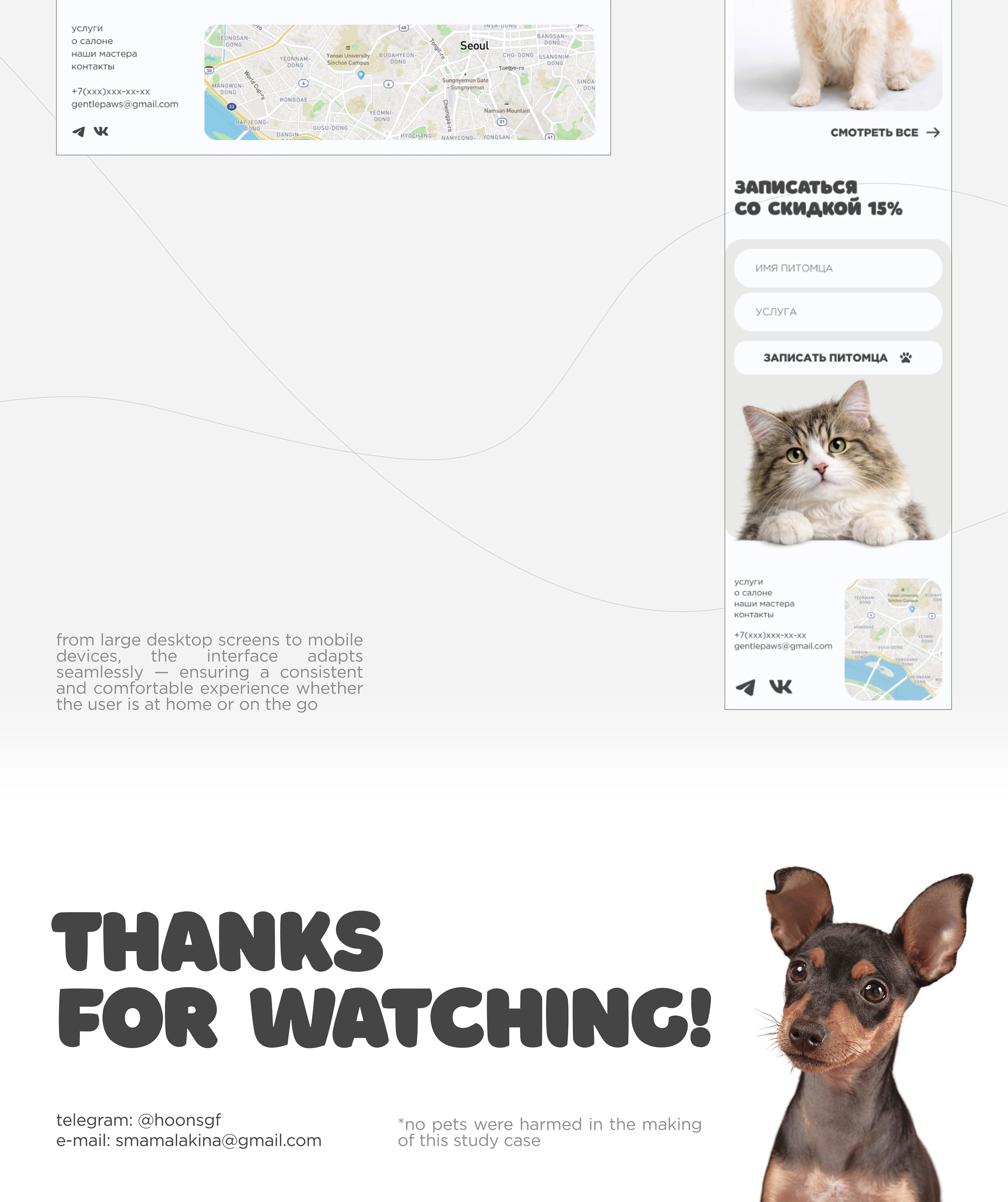 GENTLE PAWS / landing page — Изображение №6 — Интерфейсы, Брендинг на Dprofile