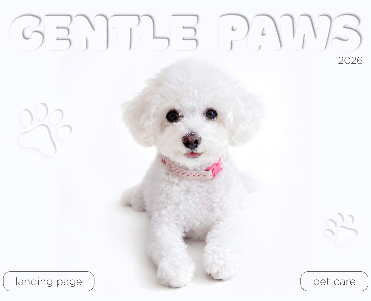 GENTLE PAWS / landing page — Интерфейсы, Брендинг на Dprofile