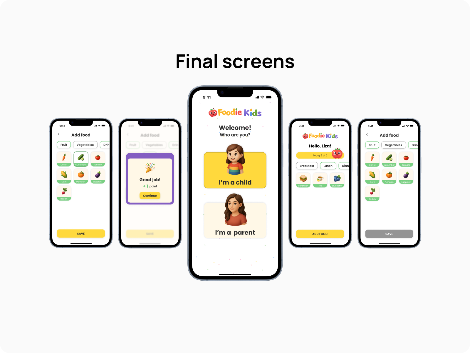 Foodie Kids - игровой дневник питания — Изображение №7 — Интерфейсы на Dprofile