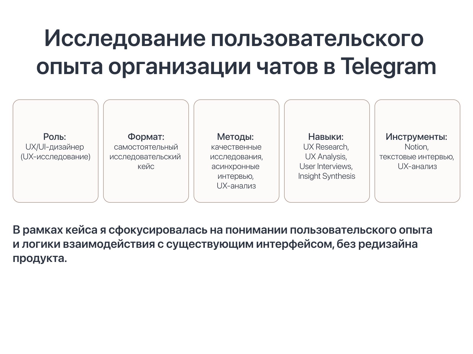 UX-исследование организации чатов в Telegram — Изображение №1 — Интерфейсы на Dprofile
