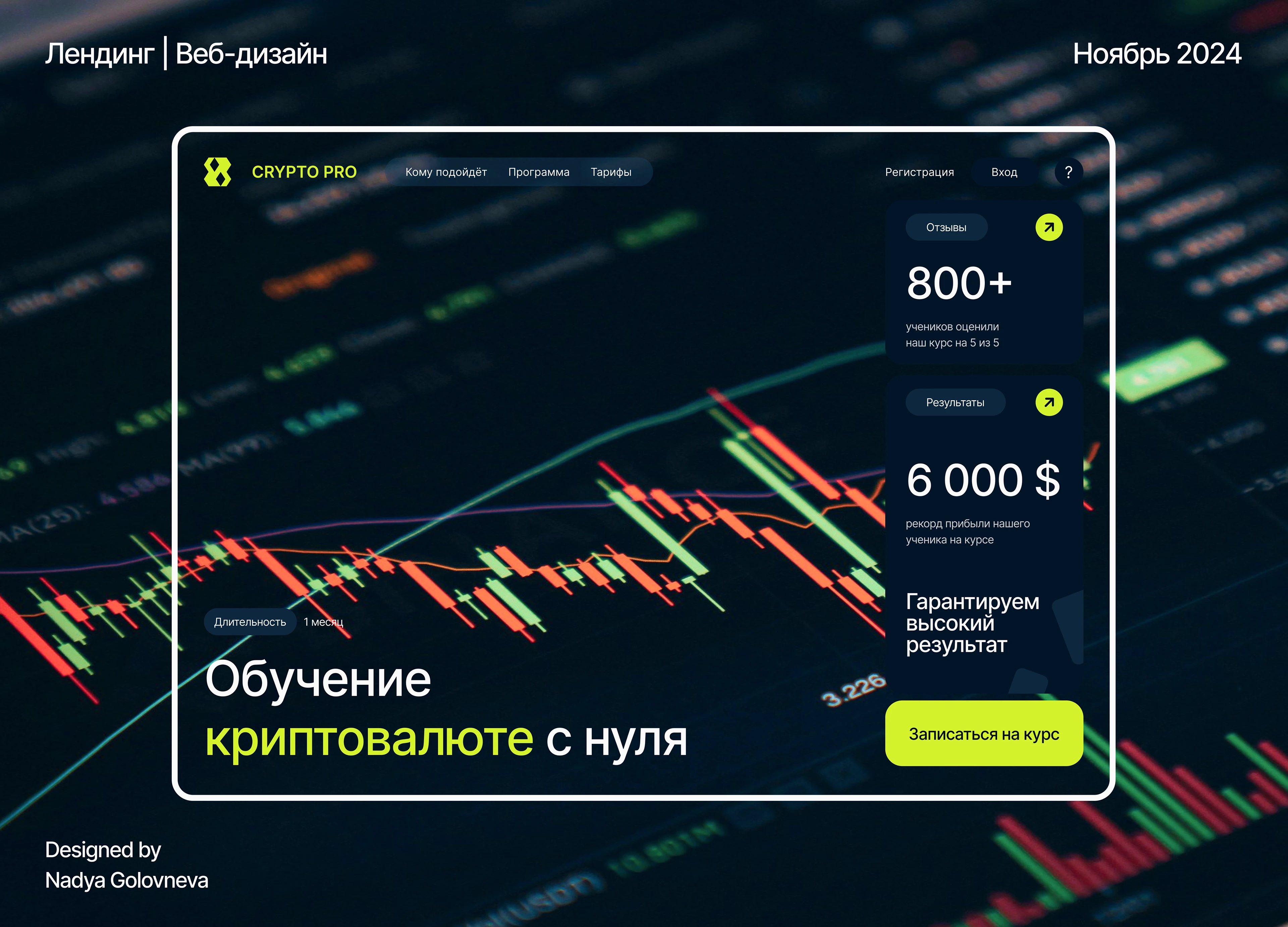 Лендинг для курса — Изображение №1 — Интерфейсы на Dprofile