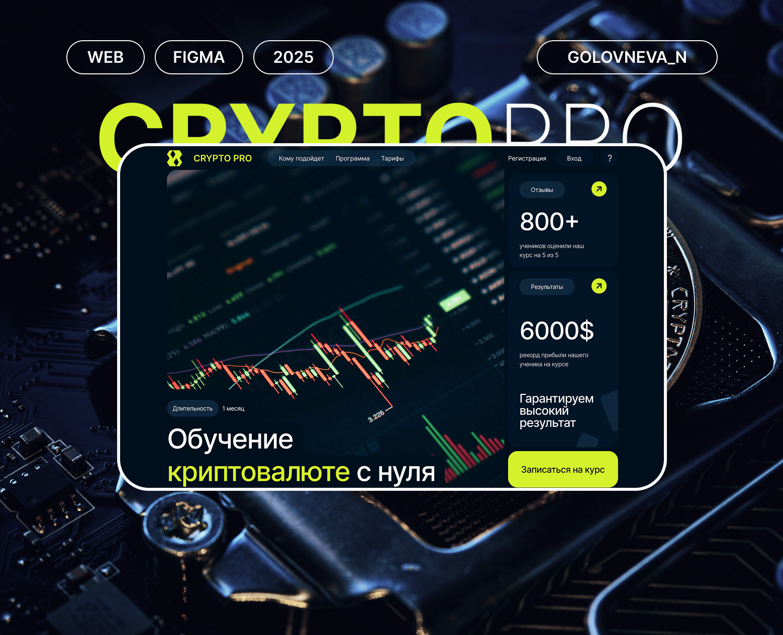 Лендинг для курса — Интерфейсы на Dprofile