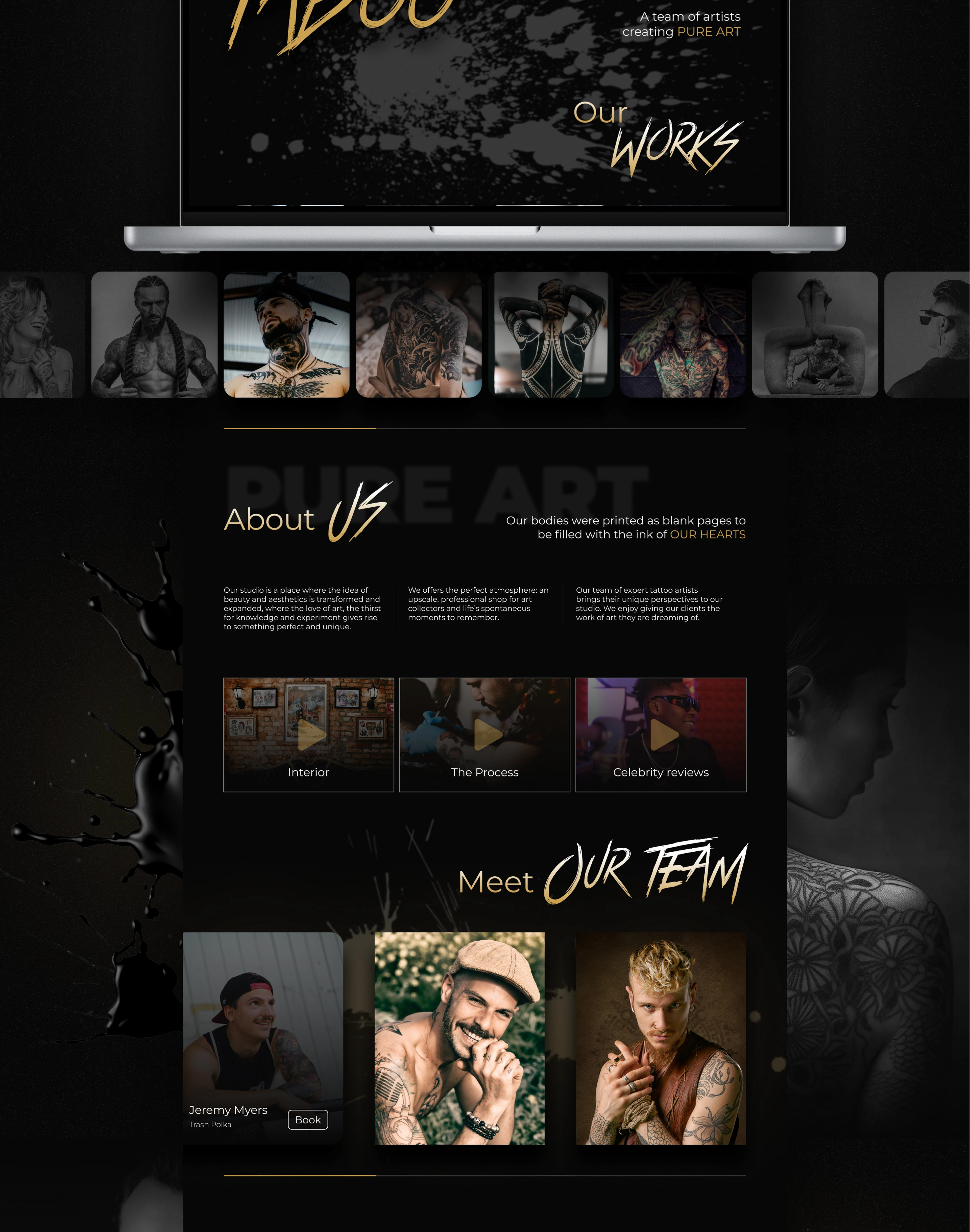 Taboo | Tattoo Studio | Landing Page — Изображение №7 — Интерфейсы на Dprofile