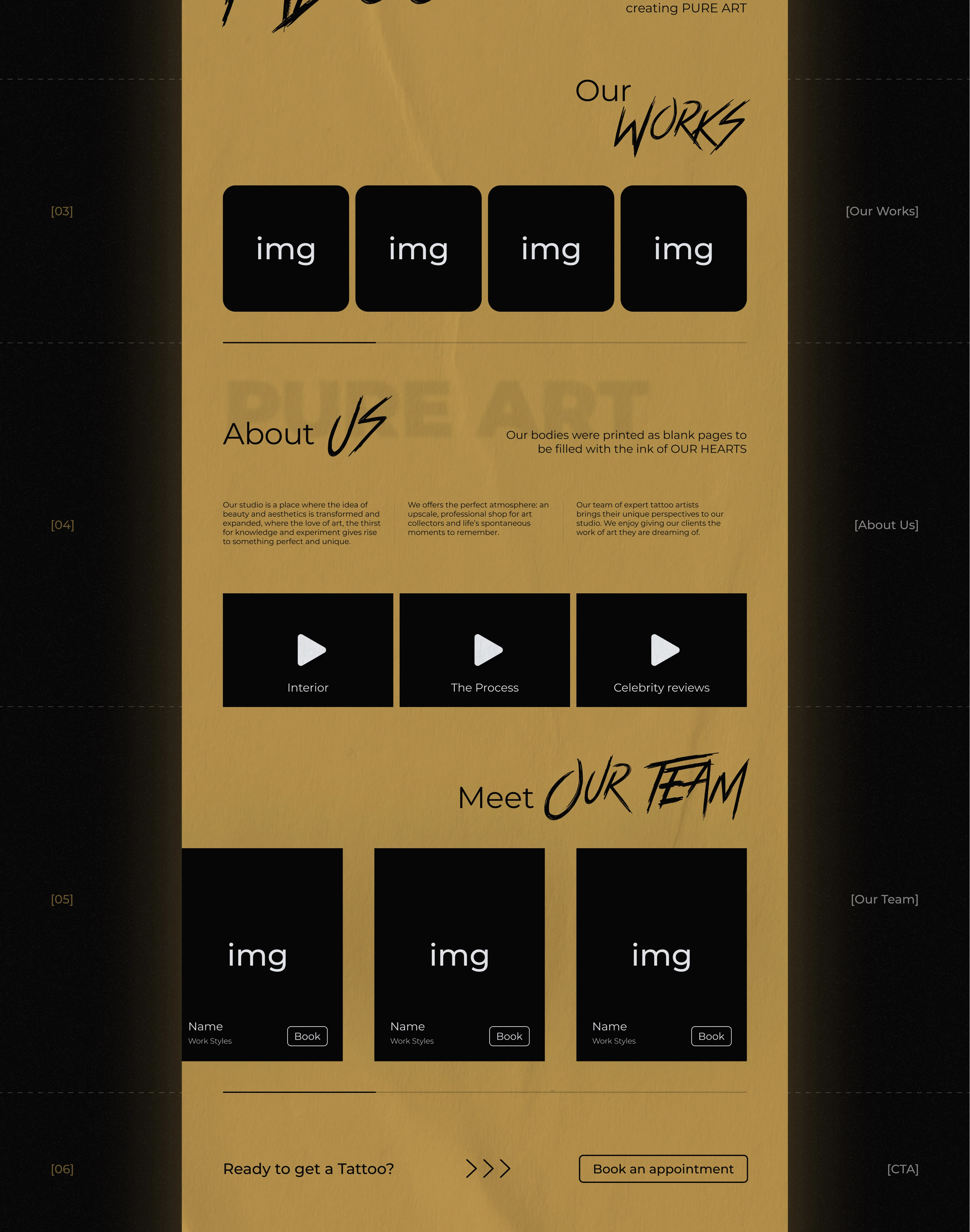 Taboo | Tattoo Studio | Landing Page — Изображение №3 — Интерфейсы на Dprofile