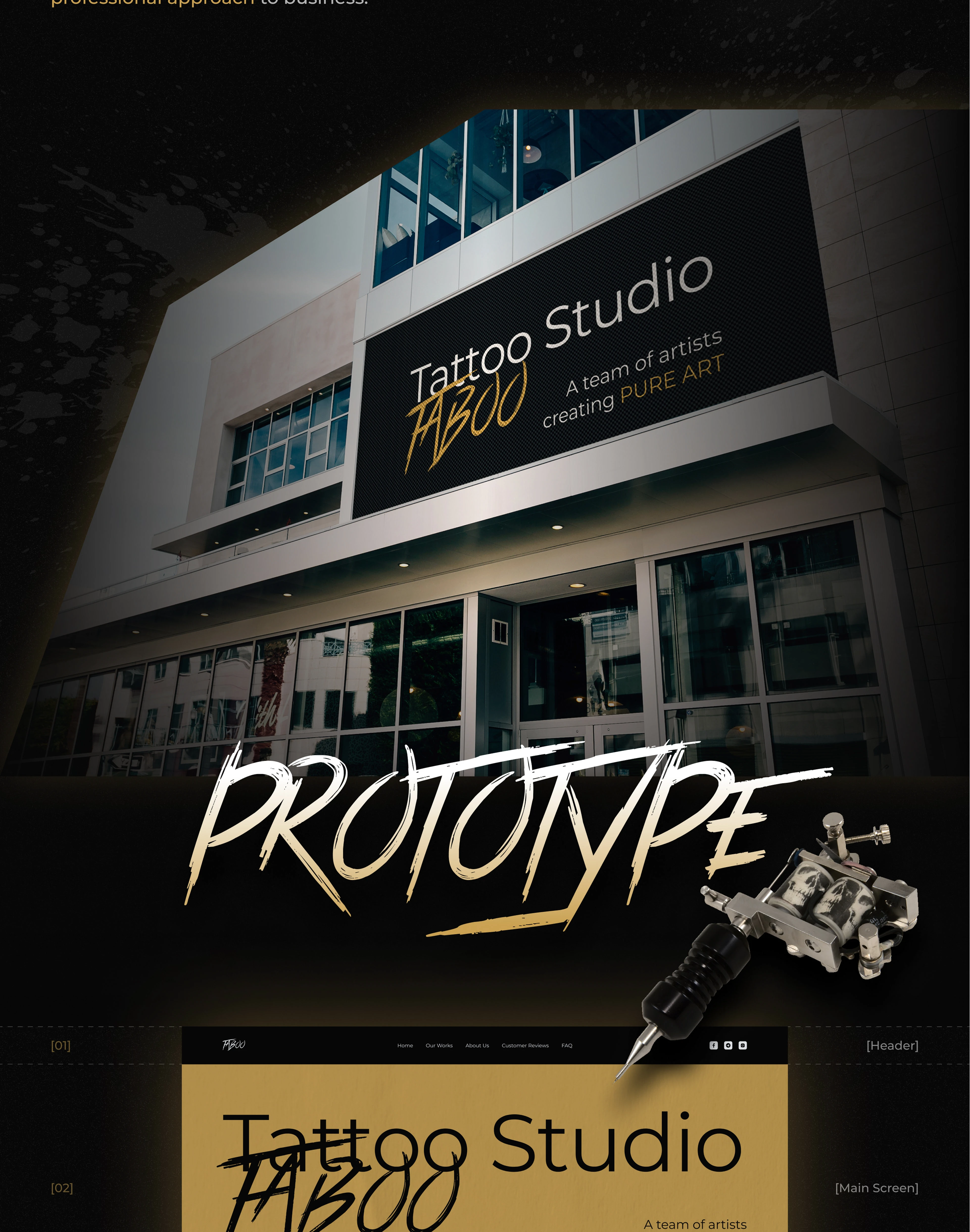 Taboo | Tattoo Studio | Landing Page — Изображение №2 — Интерфейсы на Dprofile