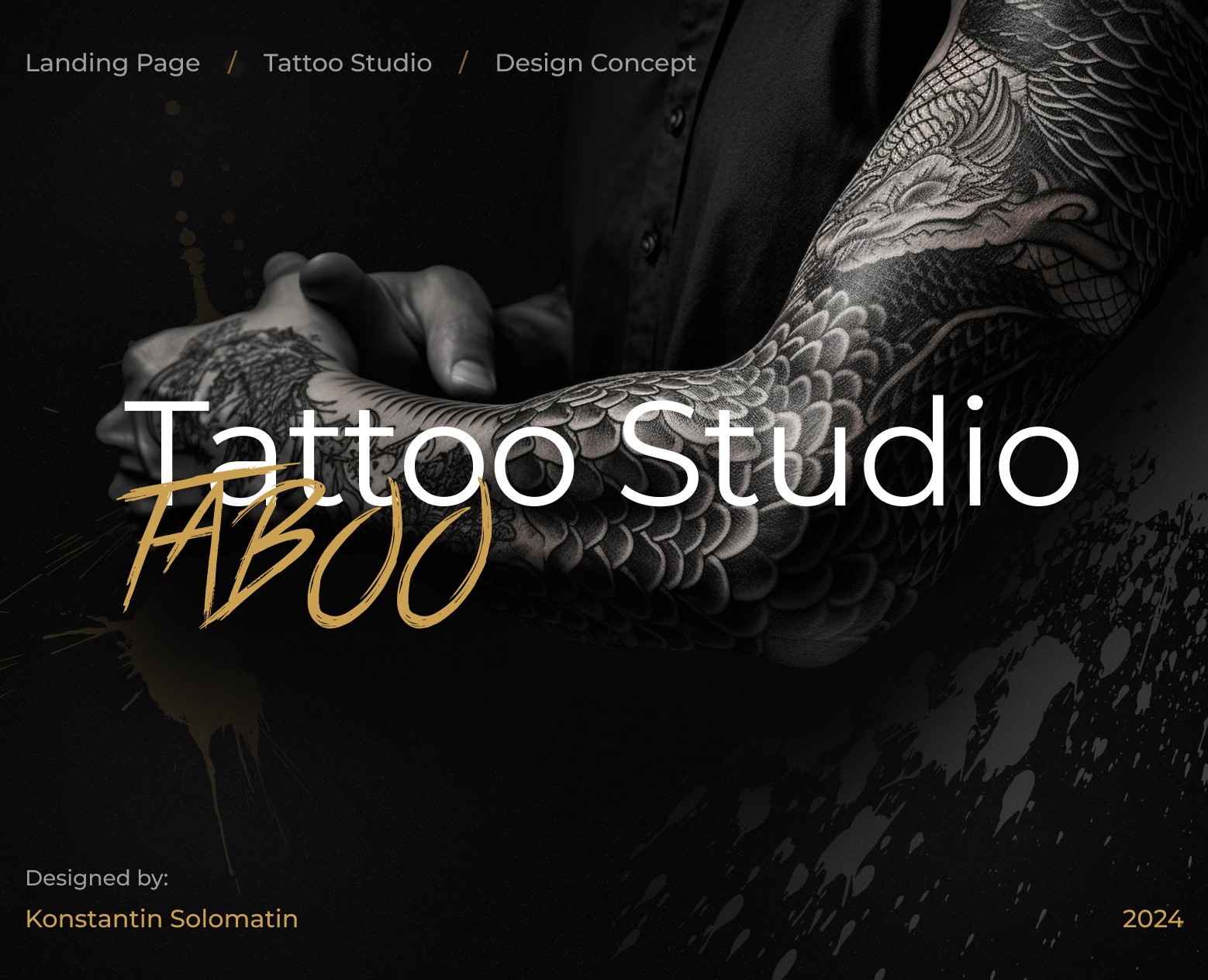 Taboo | Tattoo Studio | Landing Page на Dprofile