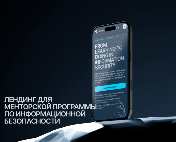 Success Charge Academy — лендинг менторской программы на Dprofile