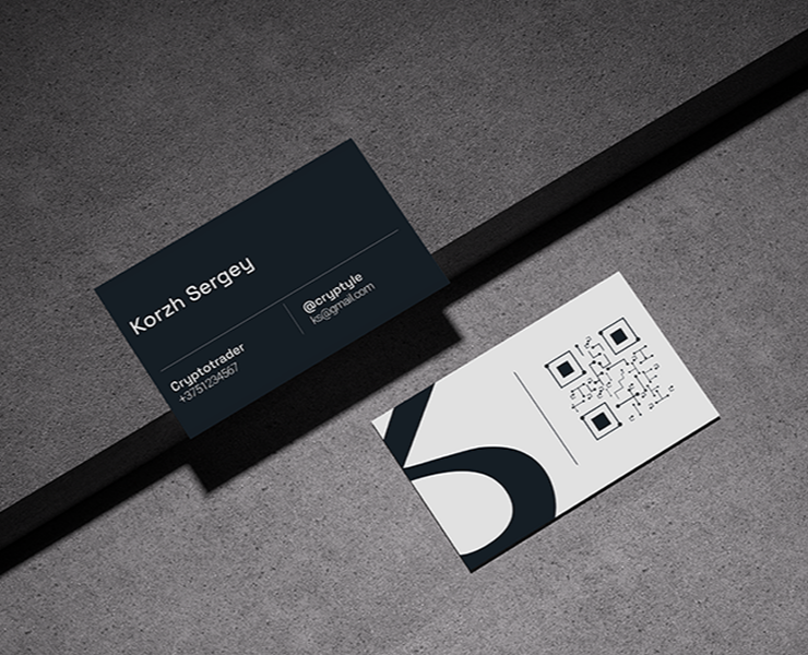 Учебный кейс по типографике: персональные визитки — Графика на Dprofile