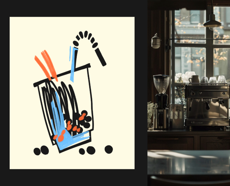 Illustrations for coffee house — Иллюстрация, Графика на Dprofile