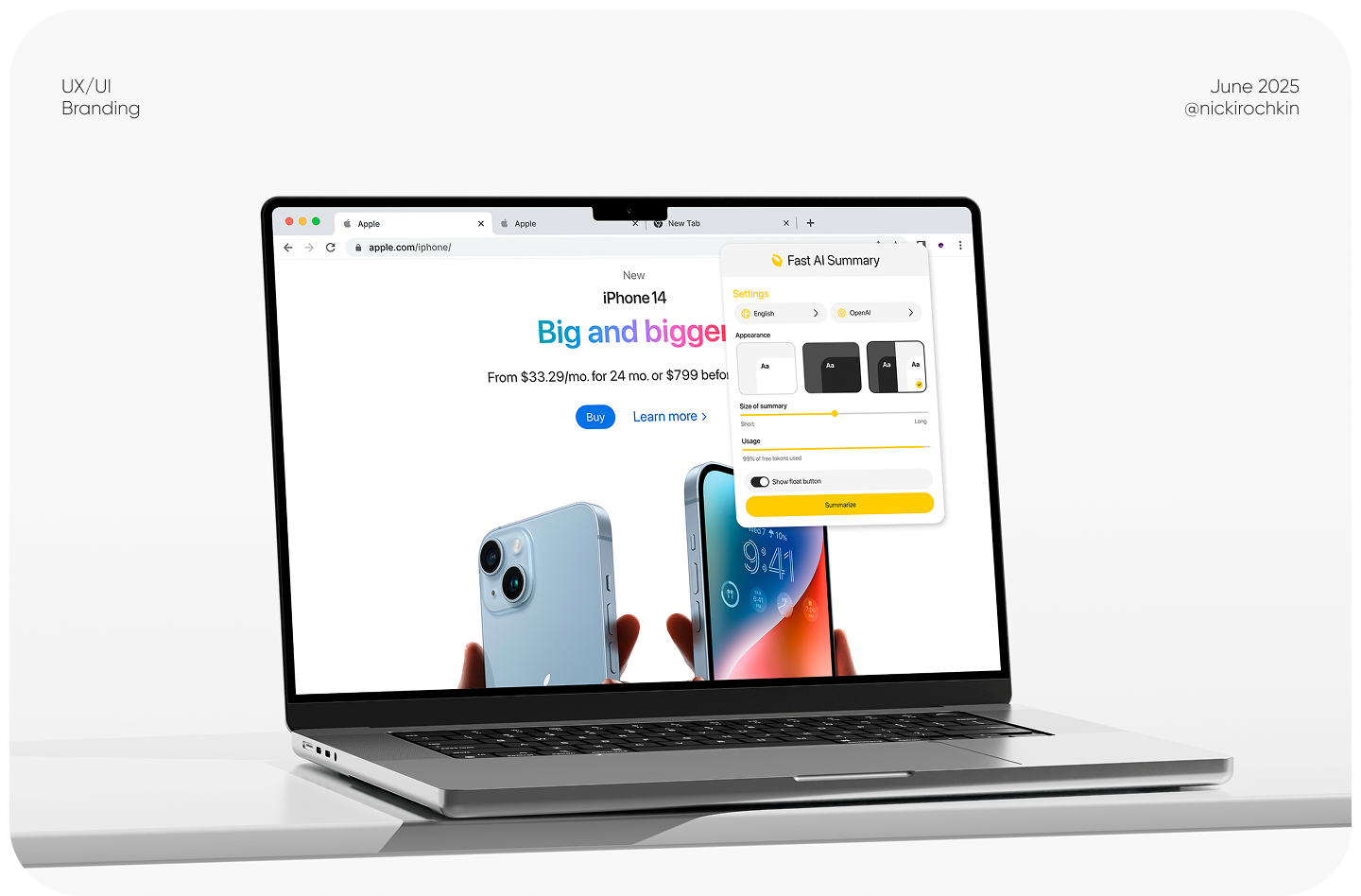 FastAI Summary | UX/UI — Изображение №1 — Интерфейсы, Брендинг на Dprofile