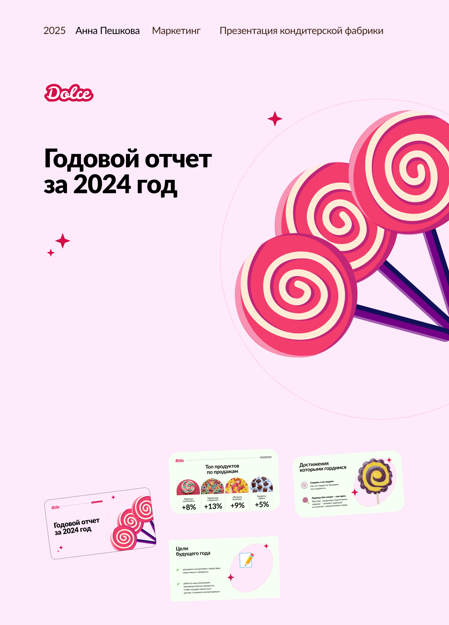 Презентация для кондитерской фабрики "Dolce" — Изображение №1 — Графика, Маркетинг на Dprofile