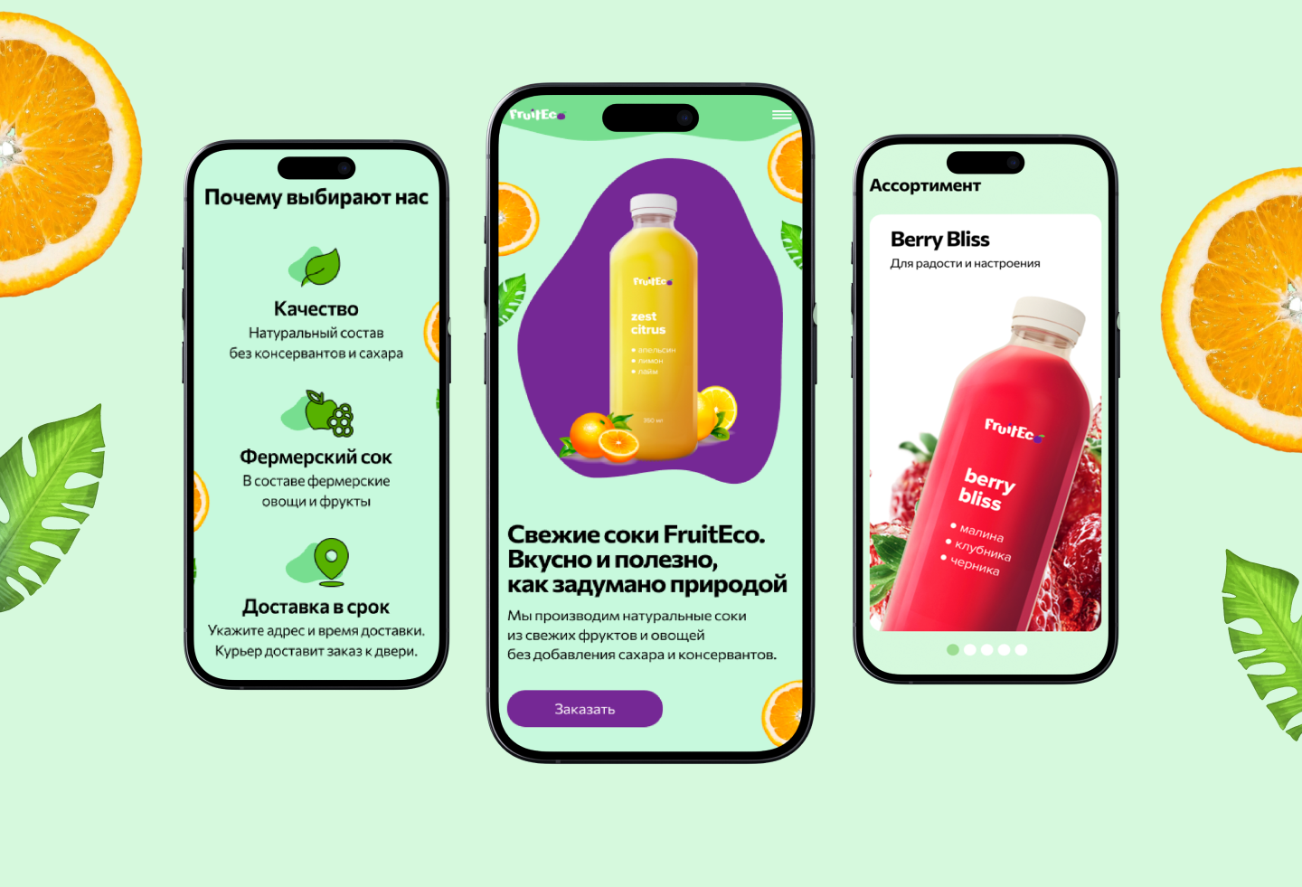 Лендинг для FruitEco — Изображение №4 — Интерфейсы, Брендинг на Dprofile