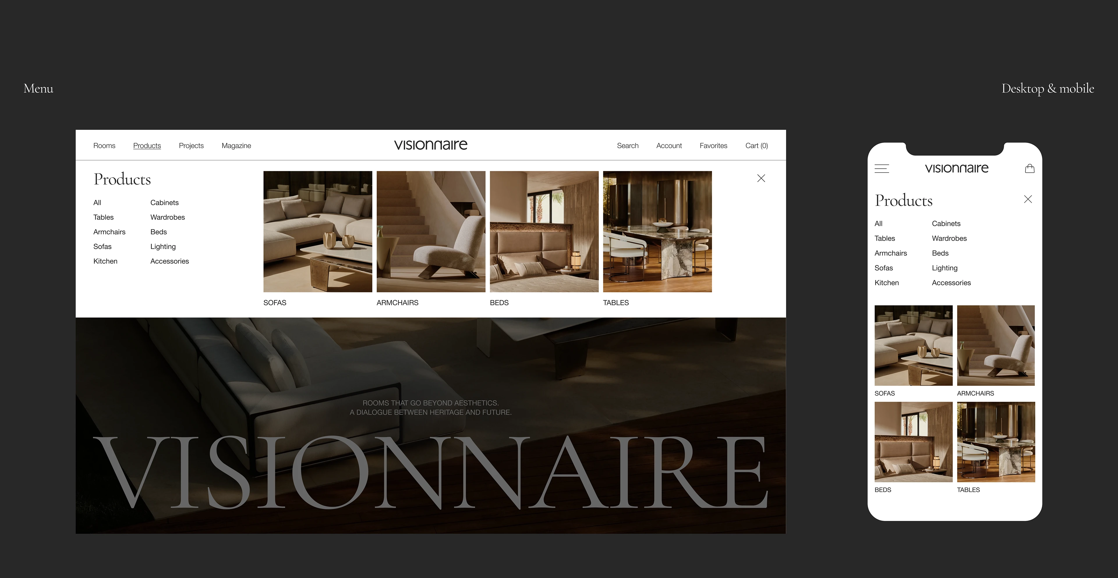 VISIONNAIRE — Редизайн сайта — Изображение №7 — Интерфейсы на Dprofile