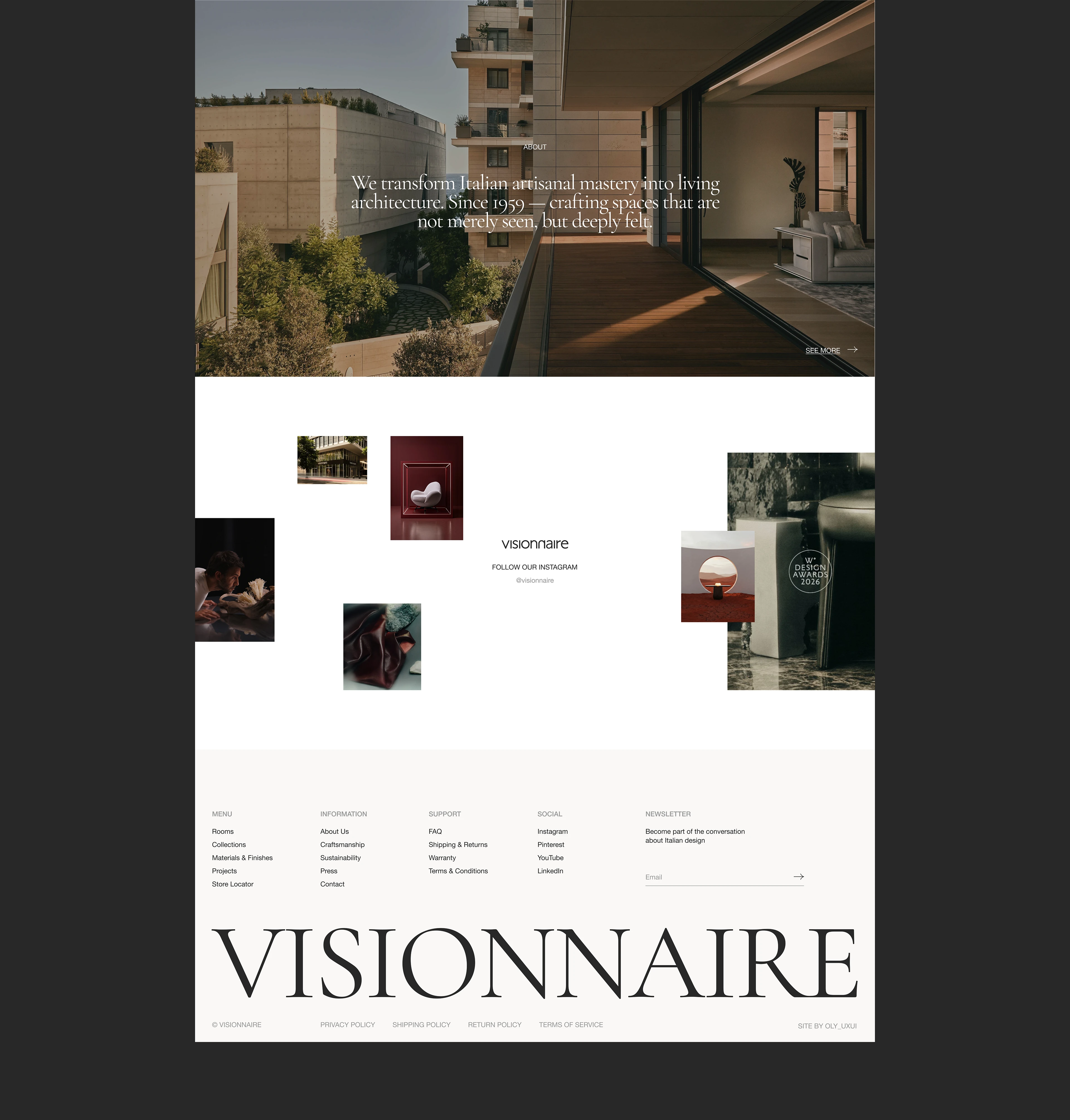 VISIONNAIRE — Редизайн сайта — Изображение №4 — Интерфейсы на Dprofile
