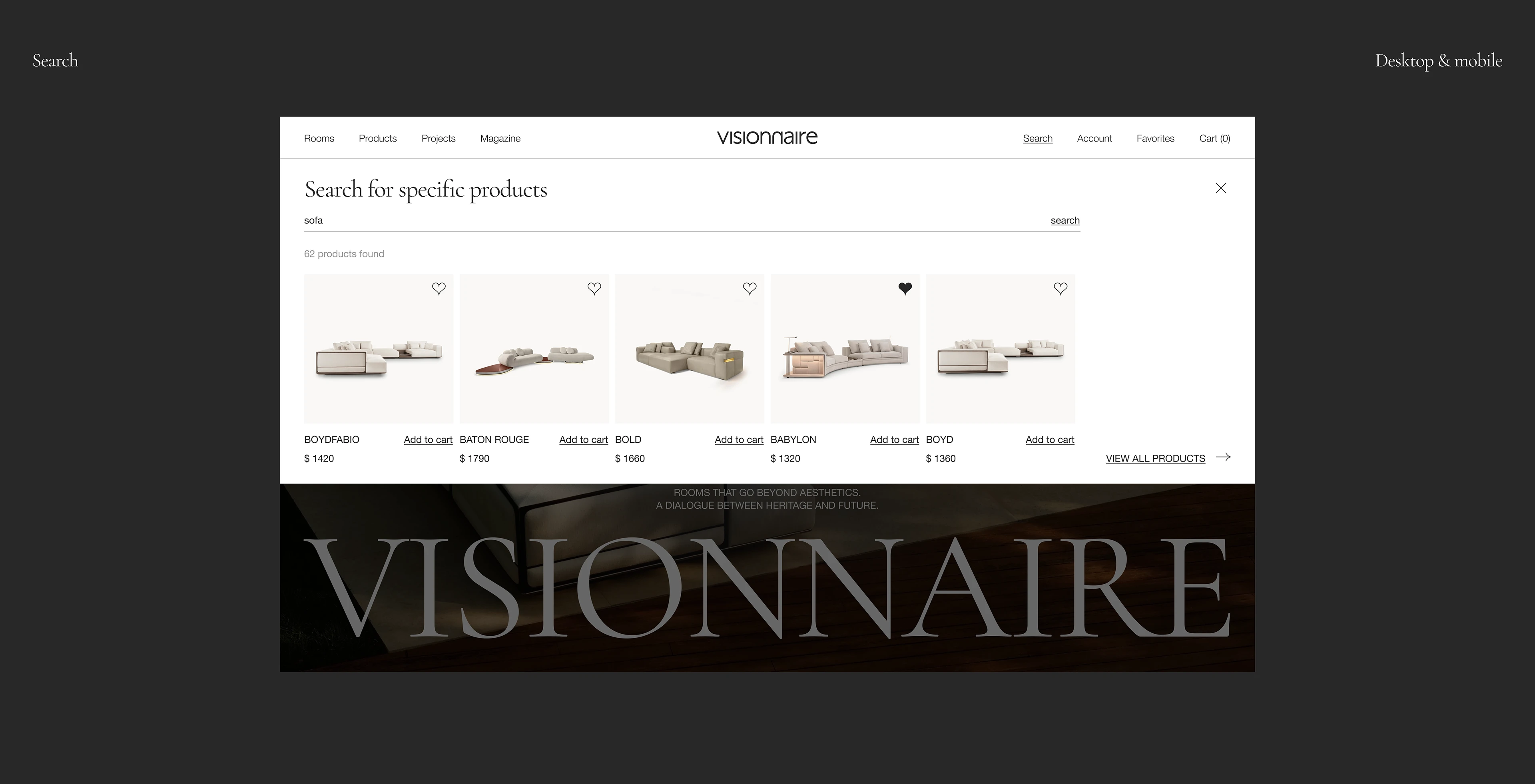 VISIONNAIRE — Редизайн сайта — Изображение №8 — Интерфейсы на Dprofile