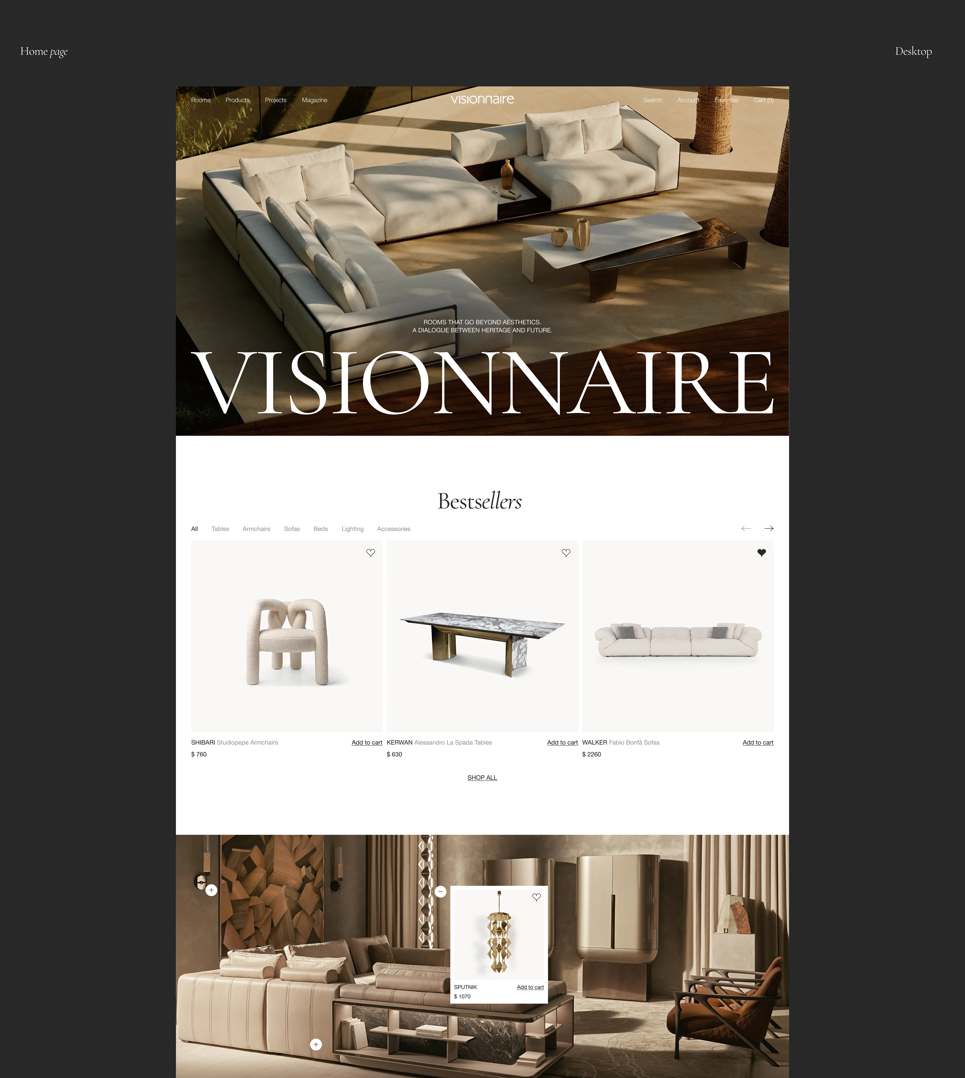 VISIONNAIRE — Редизайн сайта — Изображение №2 — Интерфейсы на Dprofile