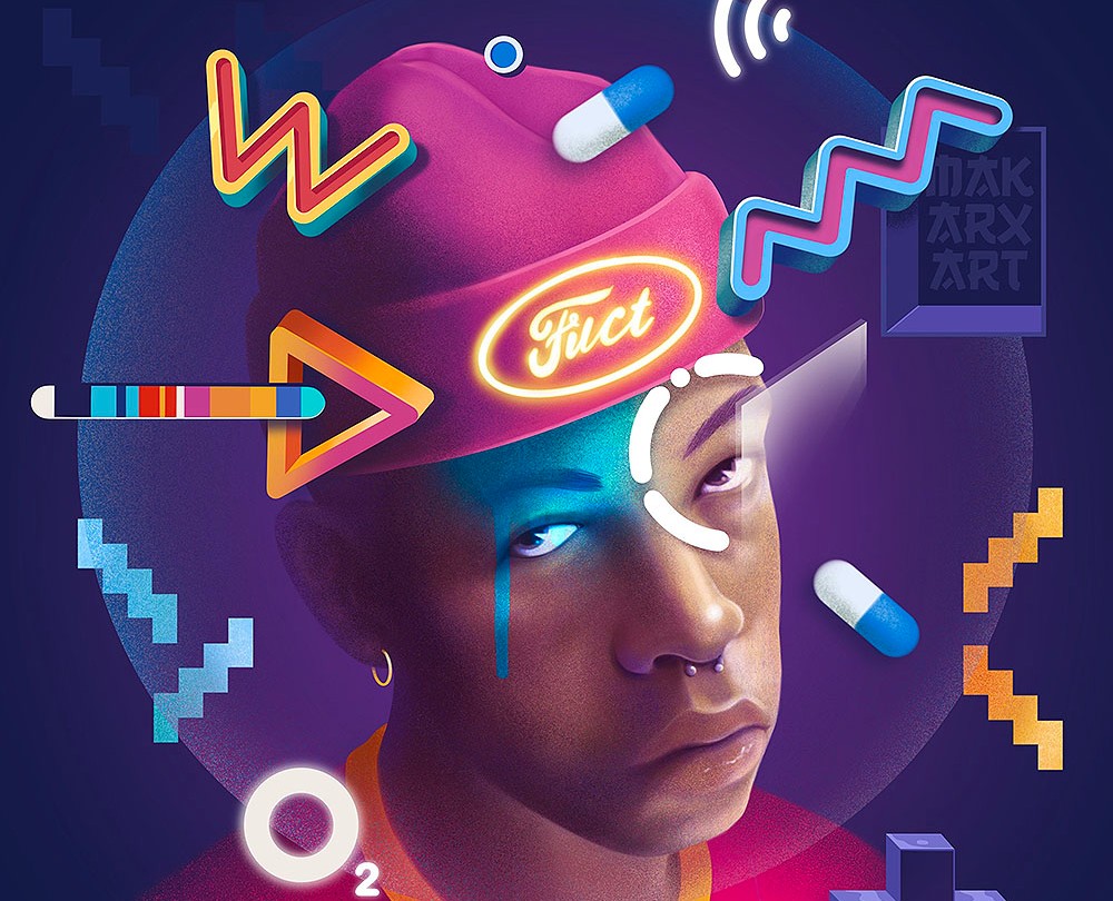 Стилизованный Портрет | KennyHoopla — Иллюстрация на Dprofile