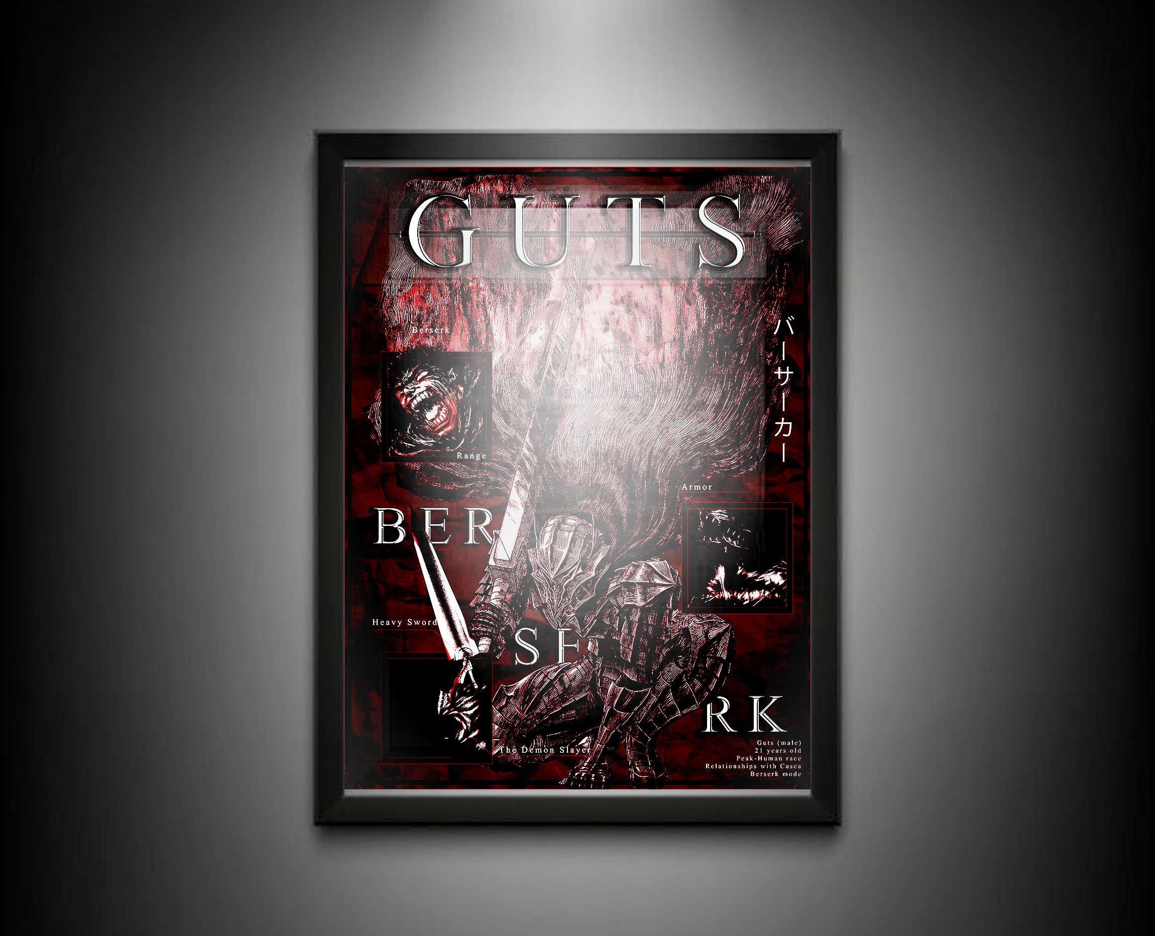 Постер из аниме "Берсерк". Графический редактор — Иллюстрация, Графика на Dprofile