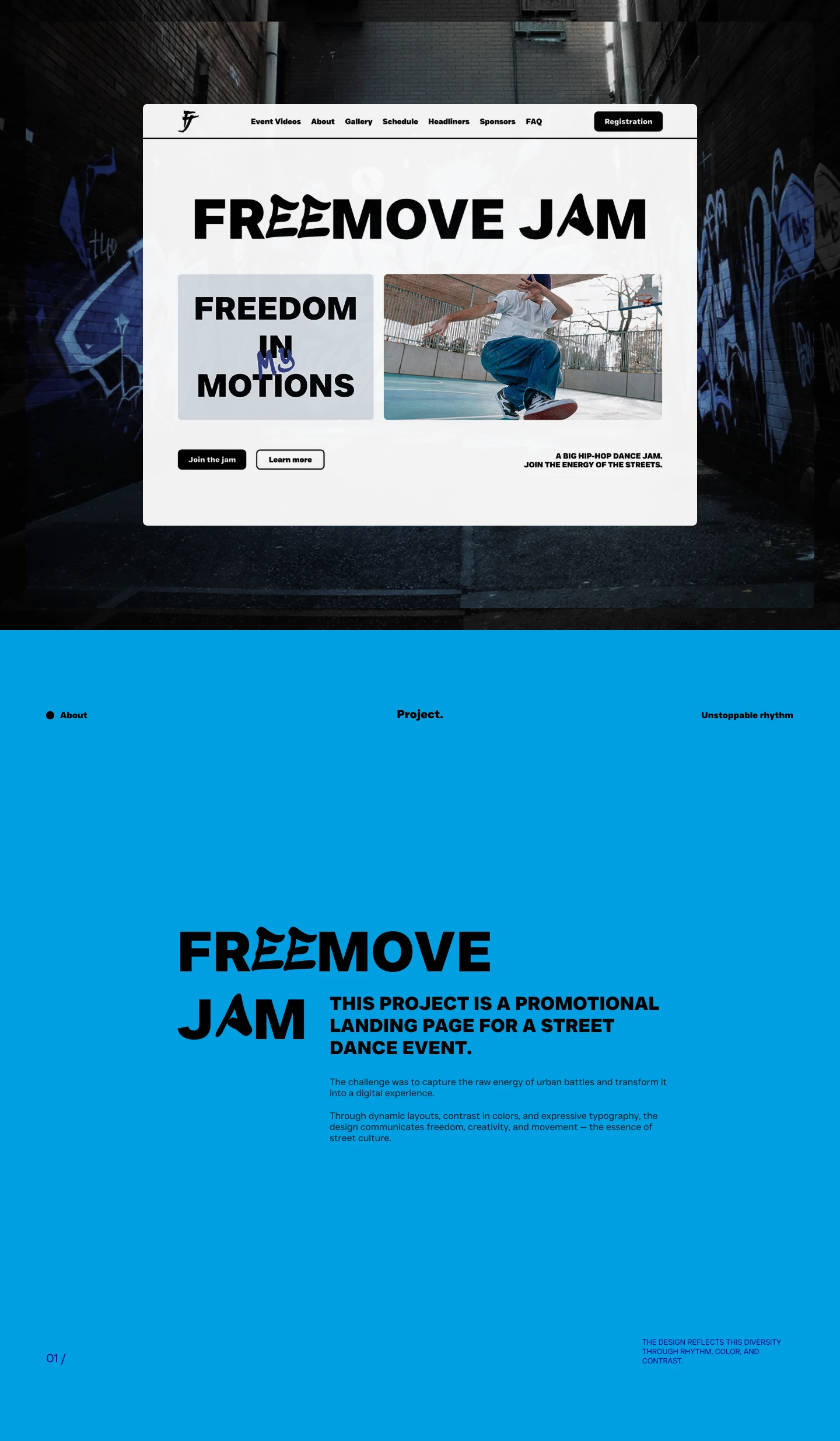 Лендинг танцевального-ивента — Изображение №1 — Интерфейсы на Dprofile