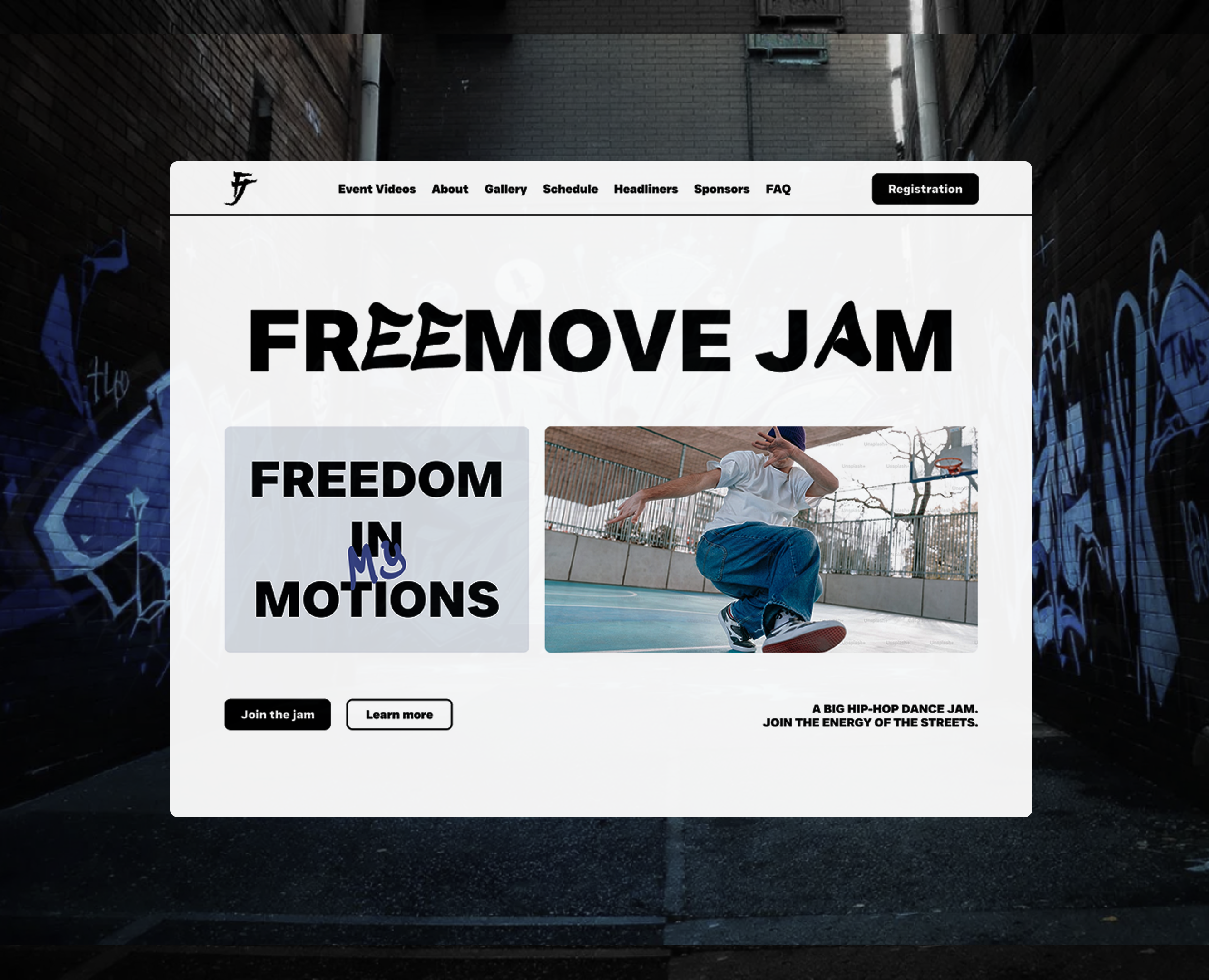 Лендинг танцевального-ивента на Dprofile