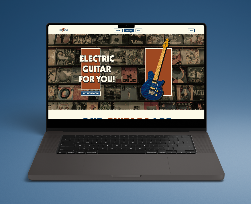 Магазин электро-гитар (лендинг) на Dprofile