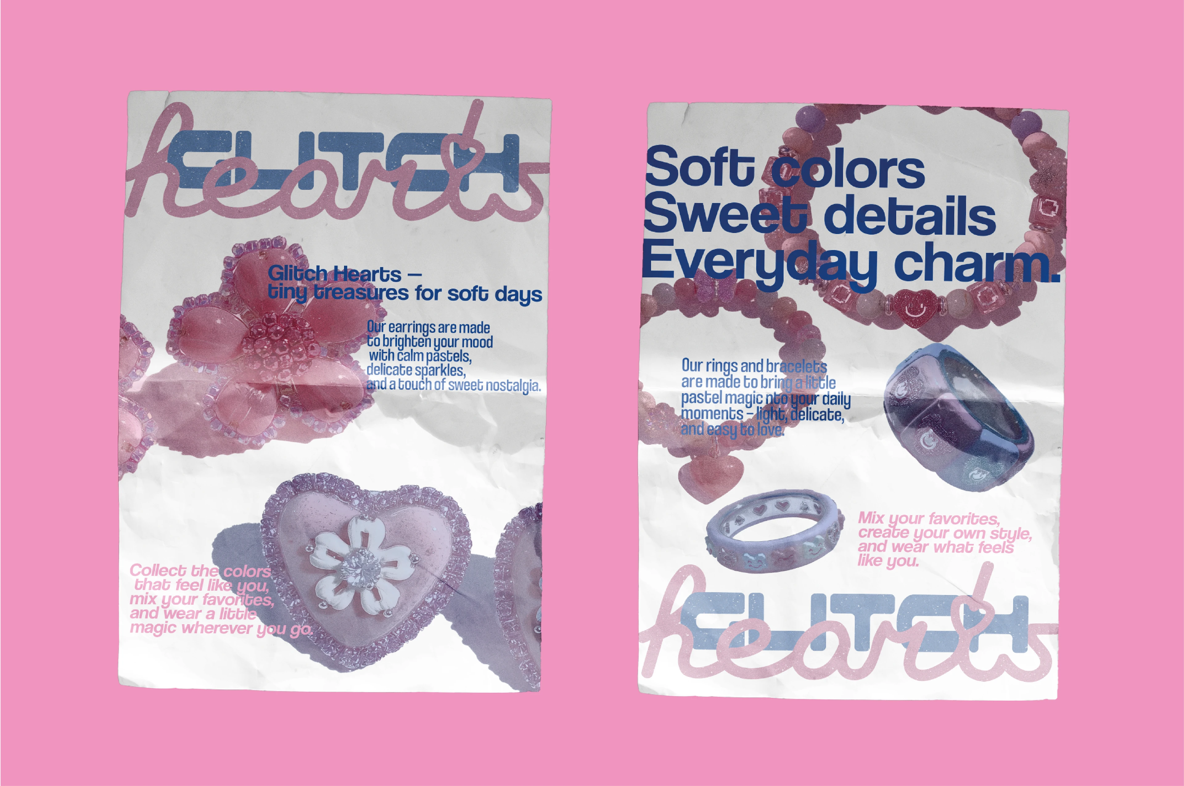 Glitch hearts // brand Identity & jewelry Design — Изображение №8 — Брендинг на Dprofile